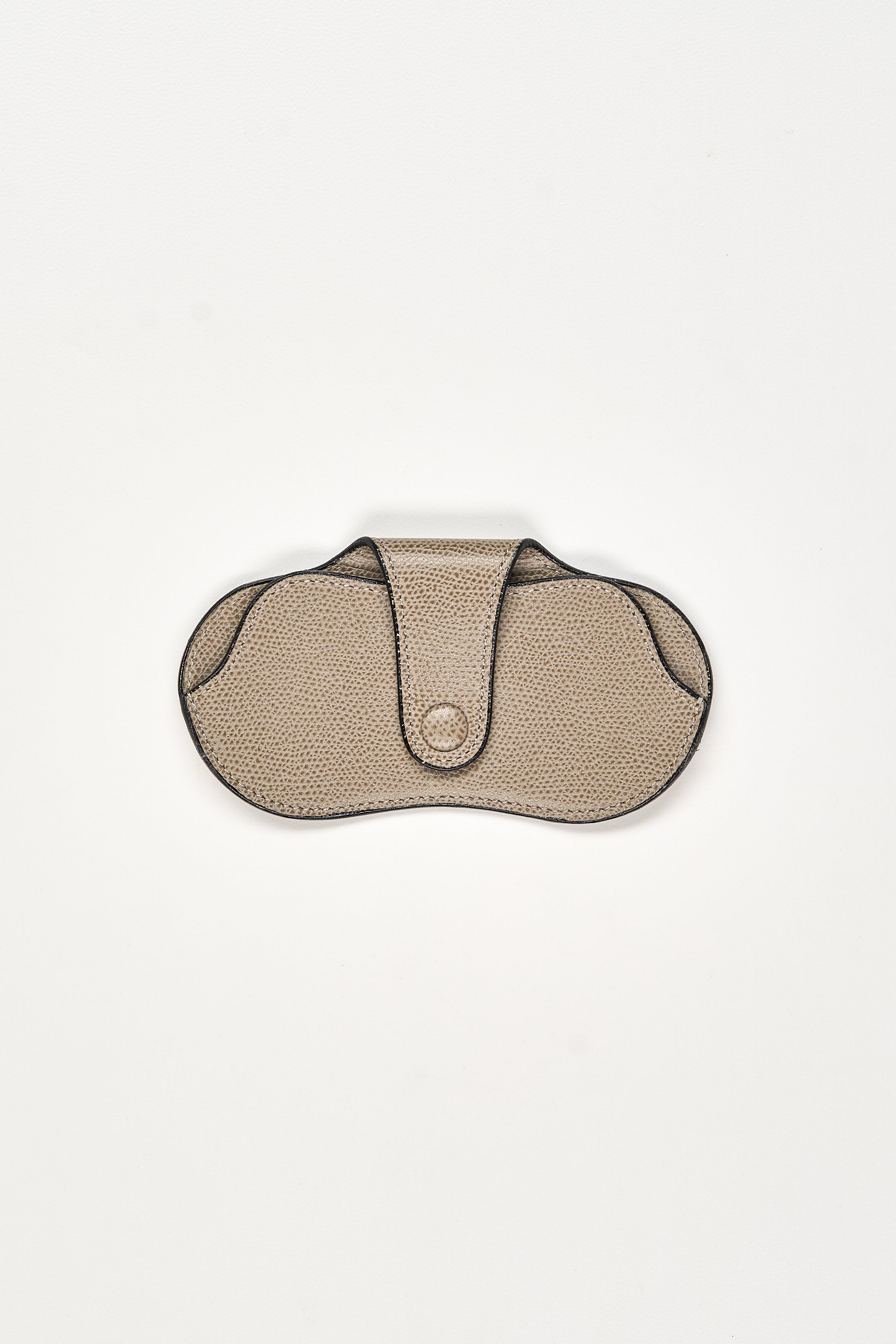 Valextra Taupe Grained Calf Leather Eye Glass Case