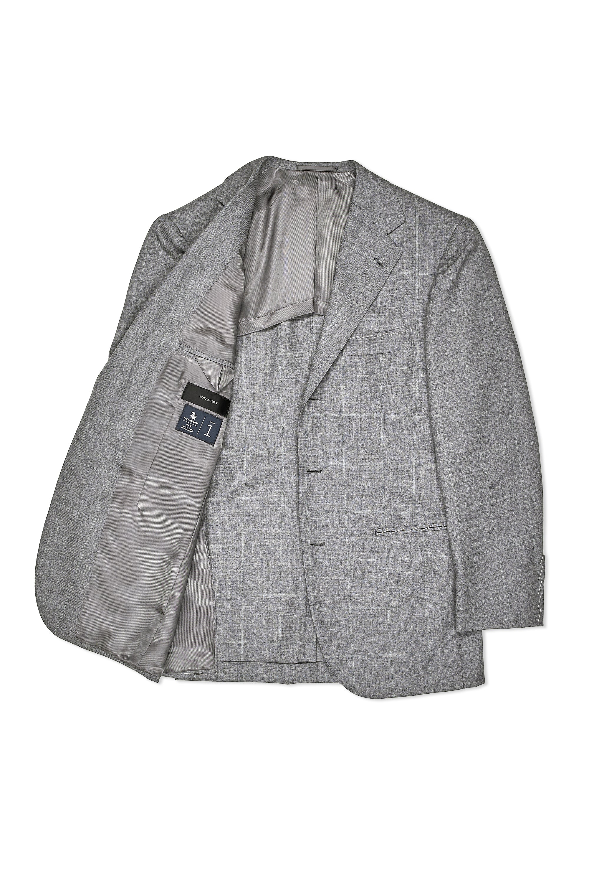 The Armoury by Ring Jacket Model 1 Grey with Mint Windowpane Wool Suit