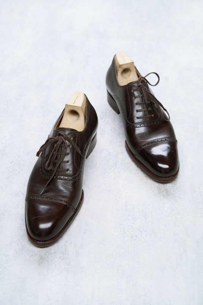 Saint Crispin's Classic 522B Dark Brown Calf Captoe Oxfords – Drop 93