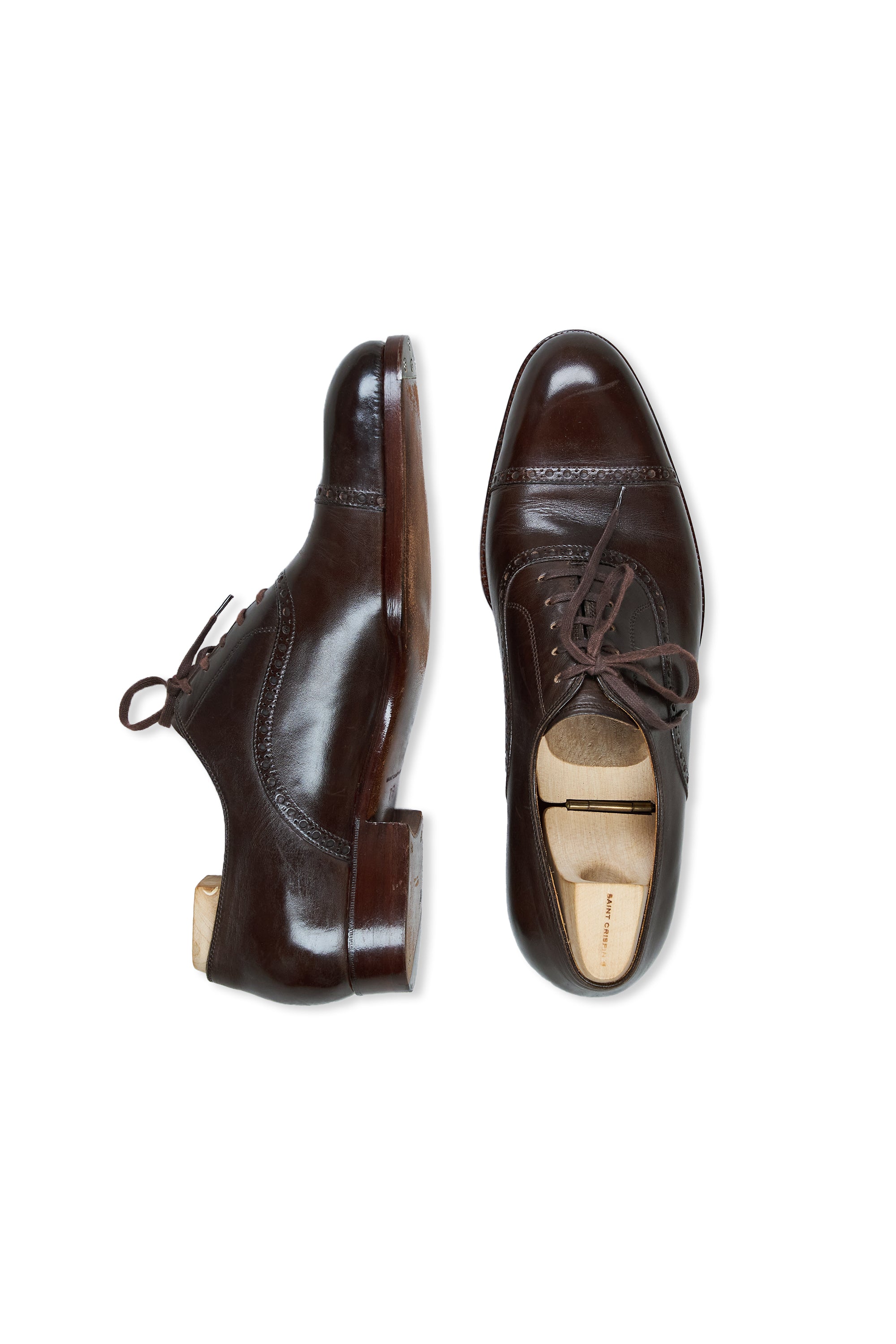 Saint Crispin's Classic 522B Dark Brown Calf Captoe Oxfords