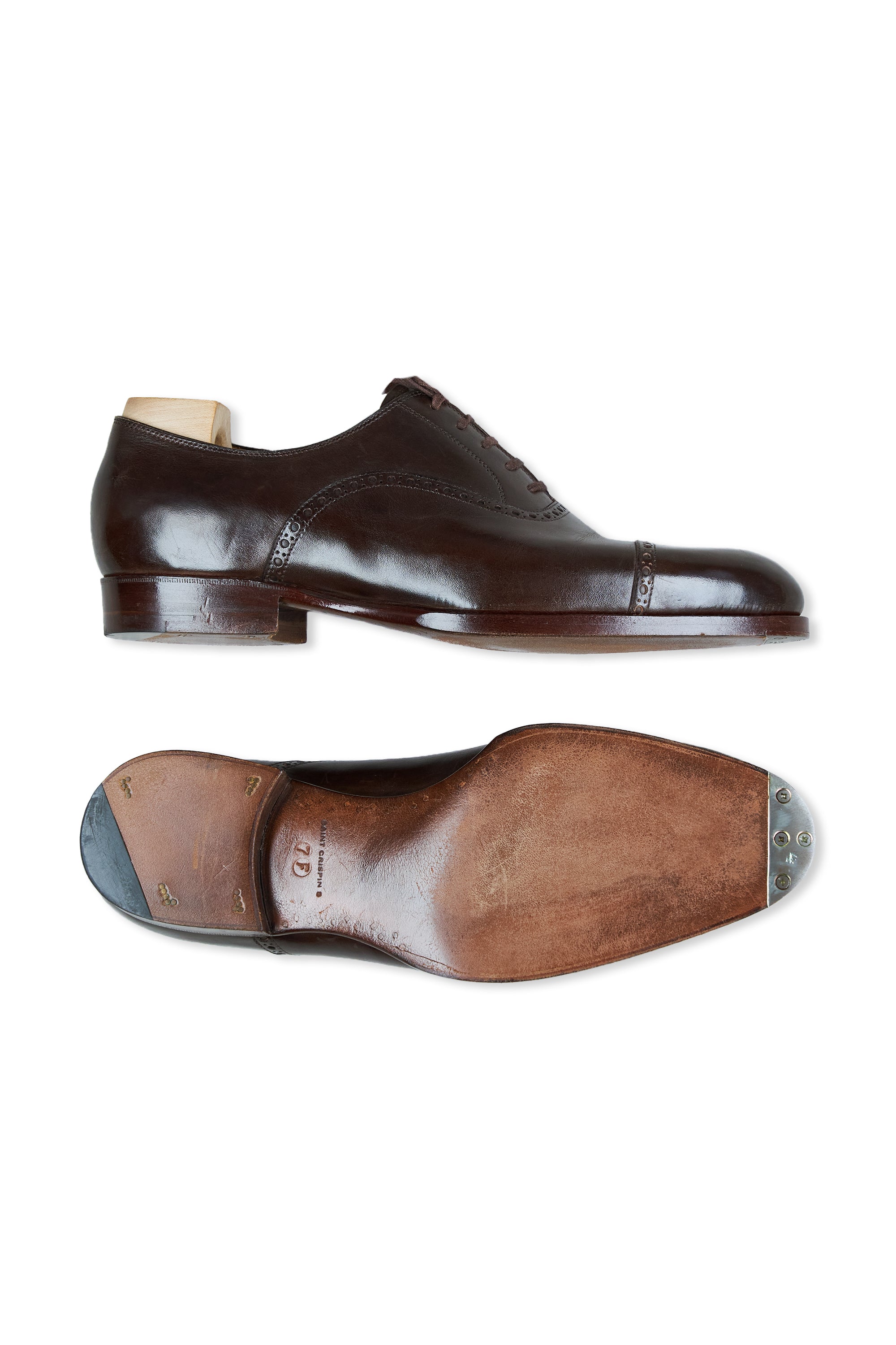 Saint Crispin's Classic 522B Dark Brown Calf Captoe Oxfords