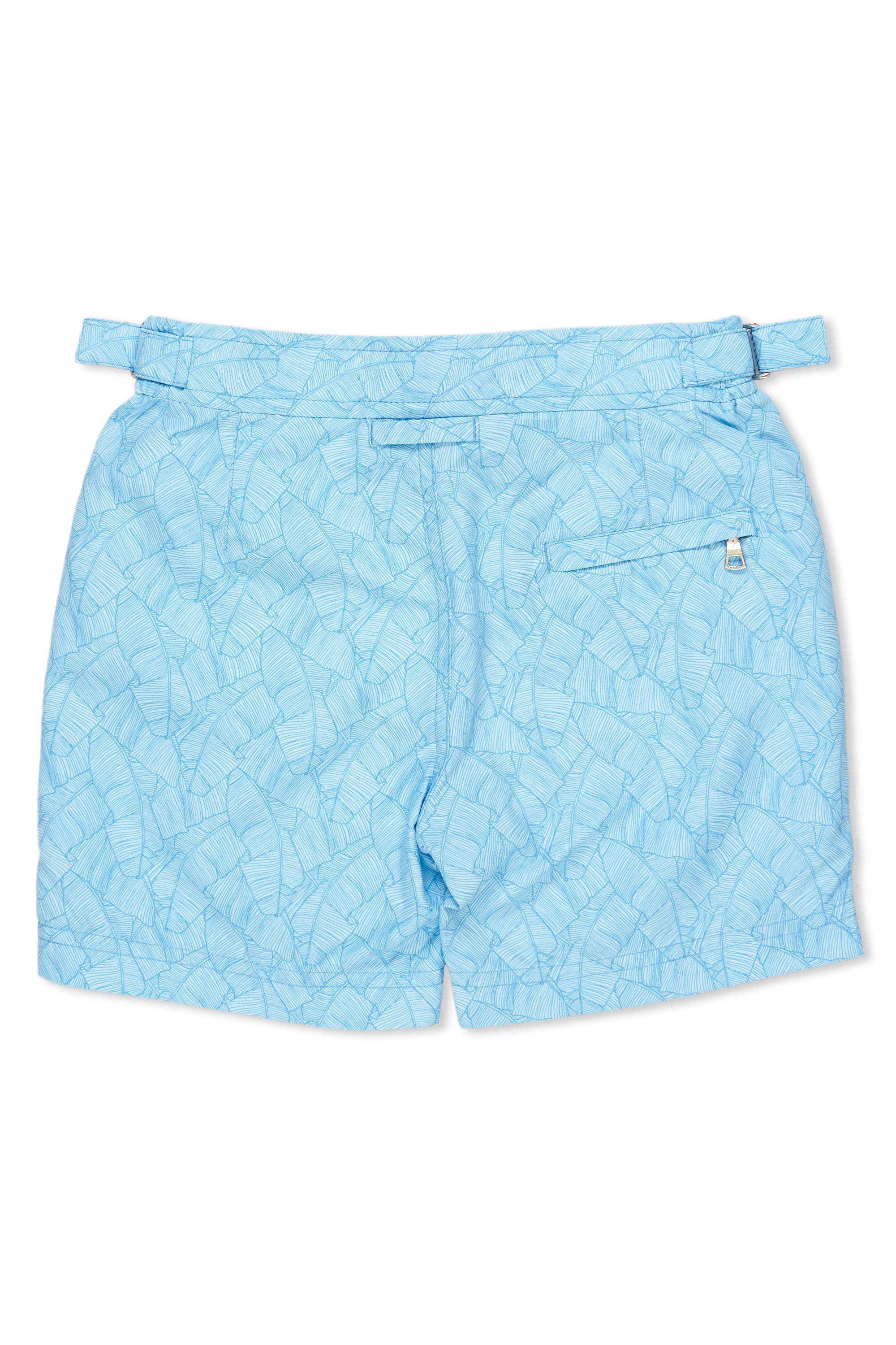Orlebar Brown Boy's Blue Russell Mid Length Palm Print Bay Swim Shorts