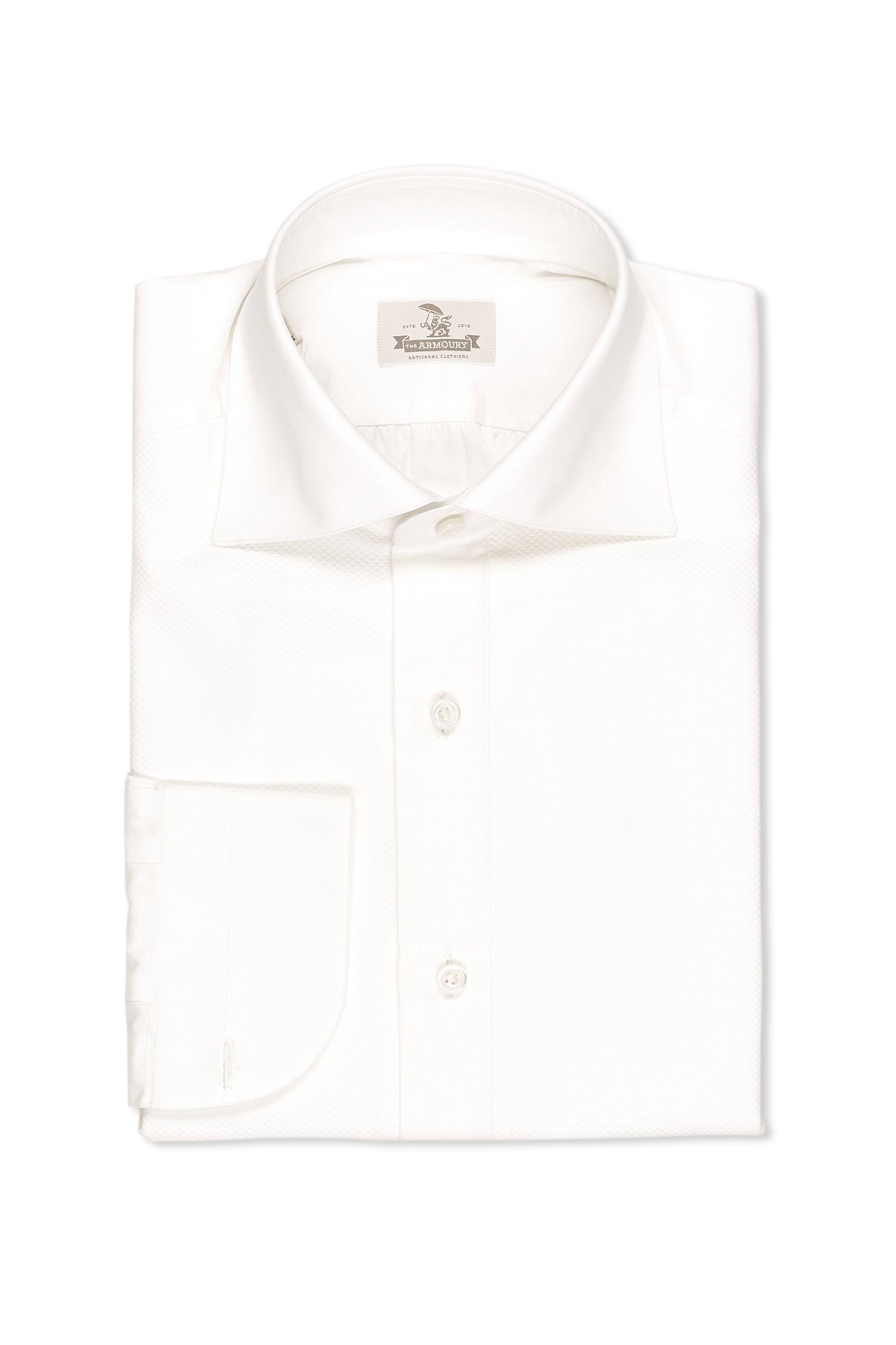 The Armoury 47397-1 White Cotton Tuxedo Shirt