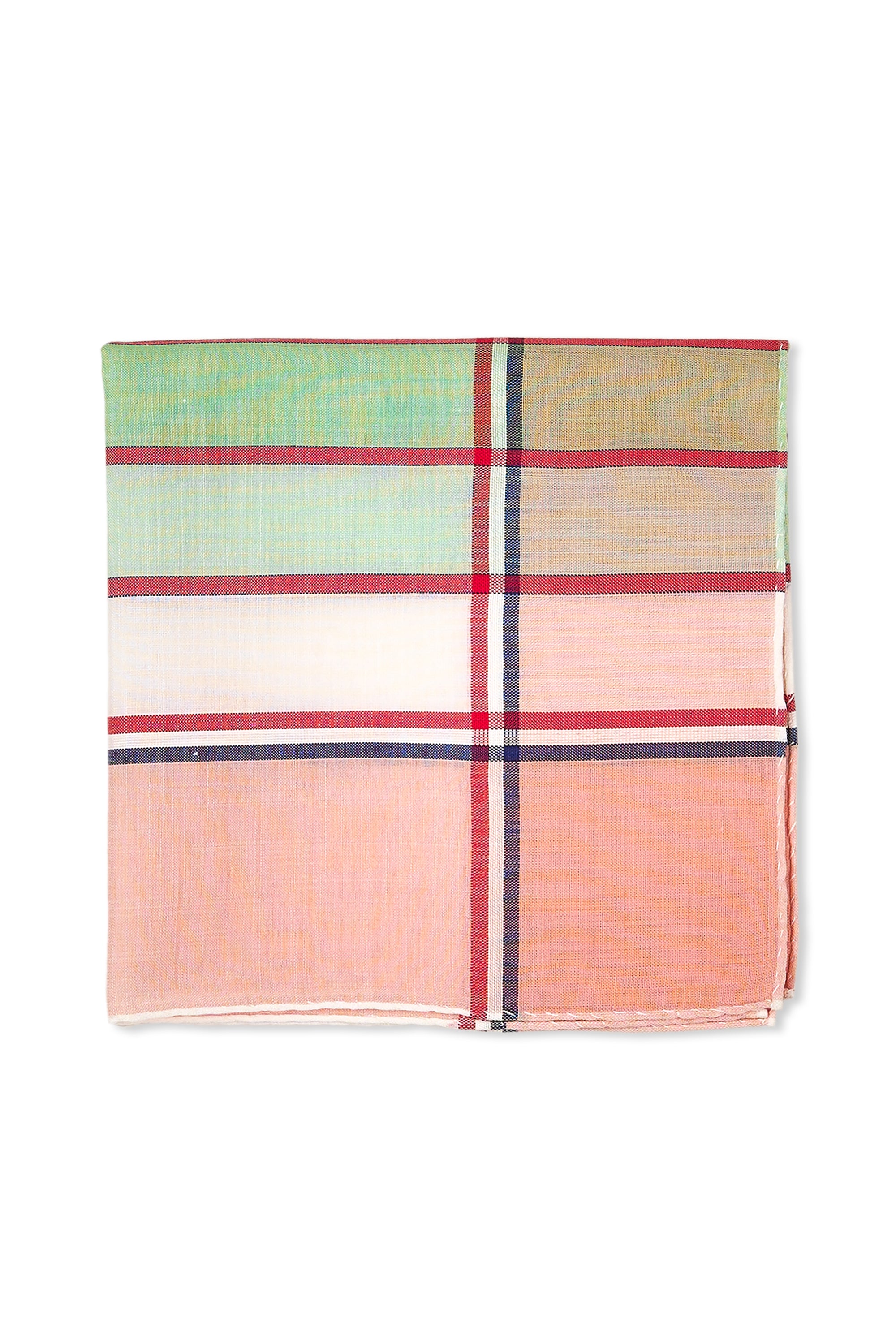 Simonnot Godard Detroit Pink Cotton Pocket Square