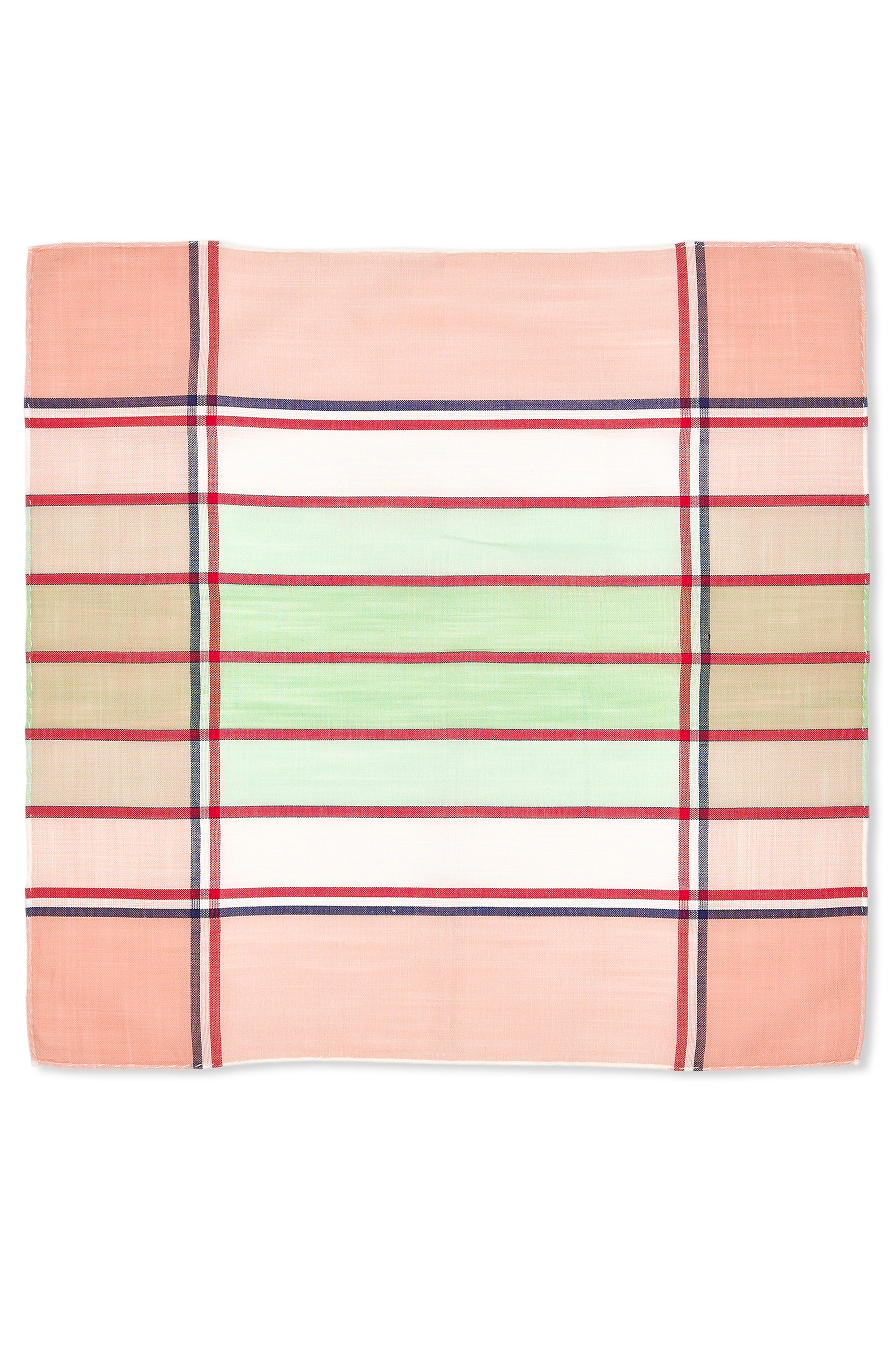 Simonnot Godard Detroit Pink Cotton Pocket Square