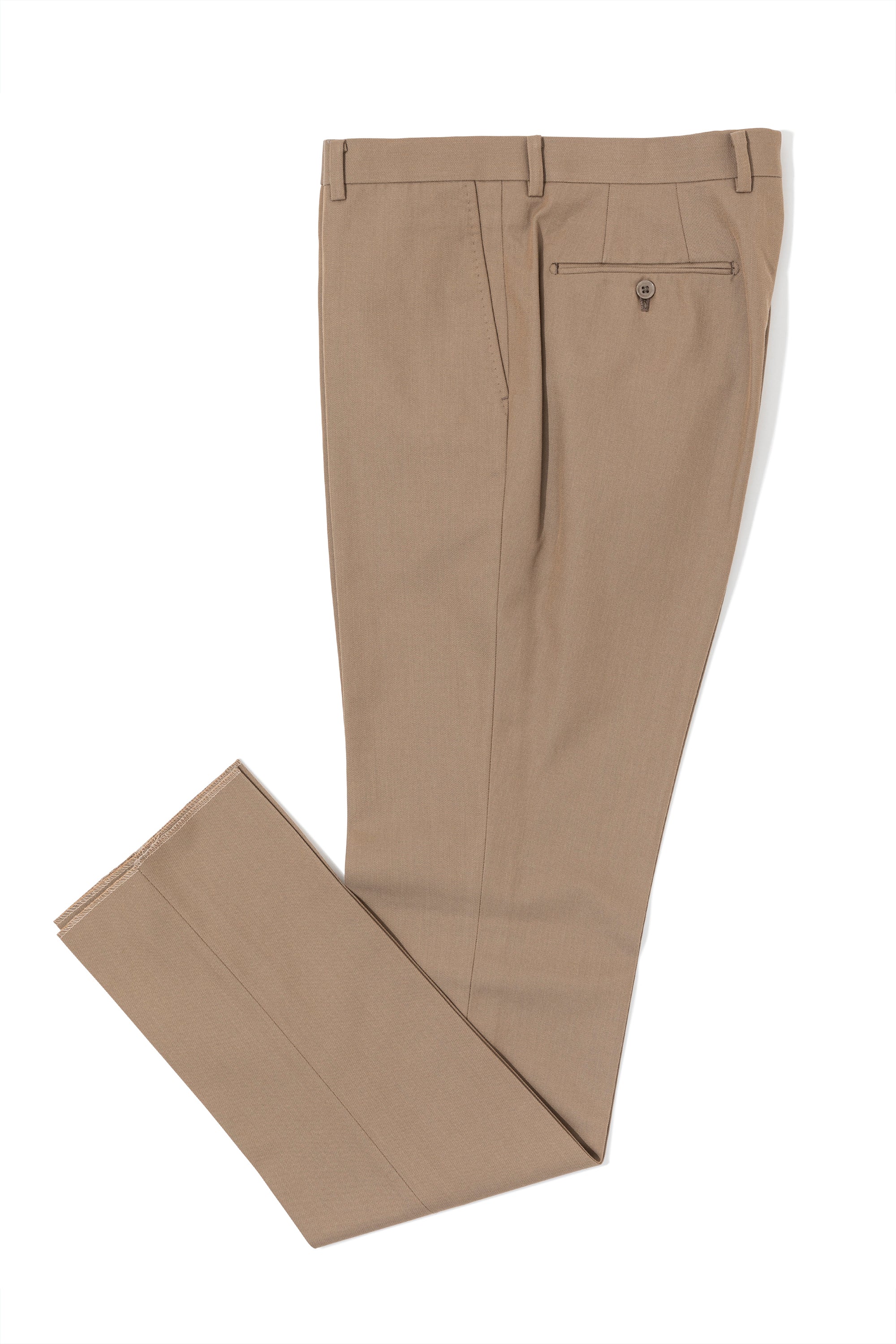 The Armoury Model A Beige Dormeuil Trench Wool-Cotton Trousers