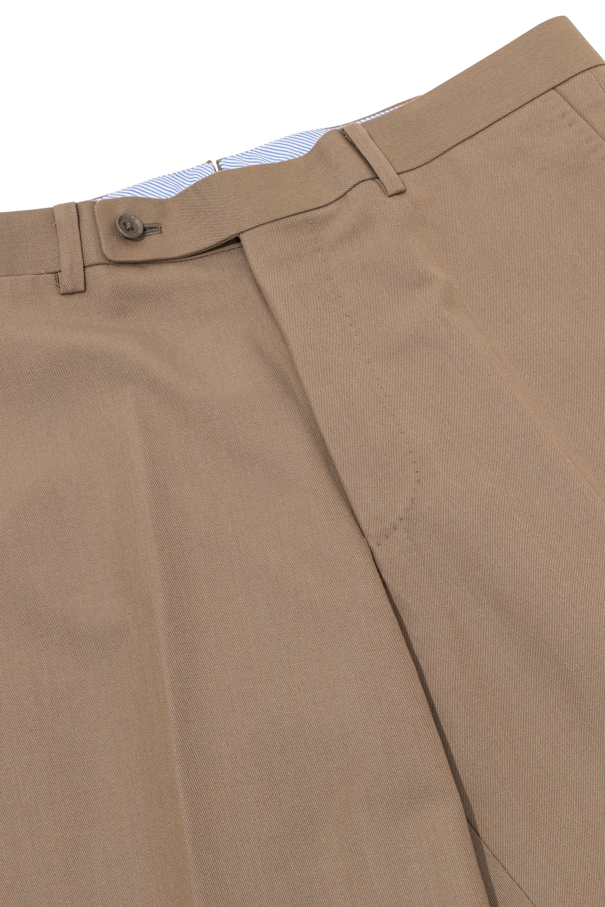 The Armoury Model A Beige Dormeuil Trench Wool-Cotton Trousers