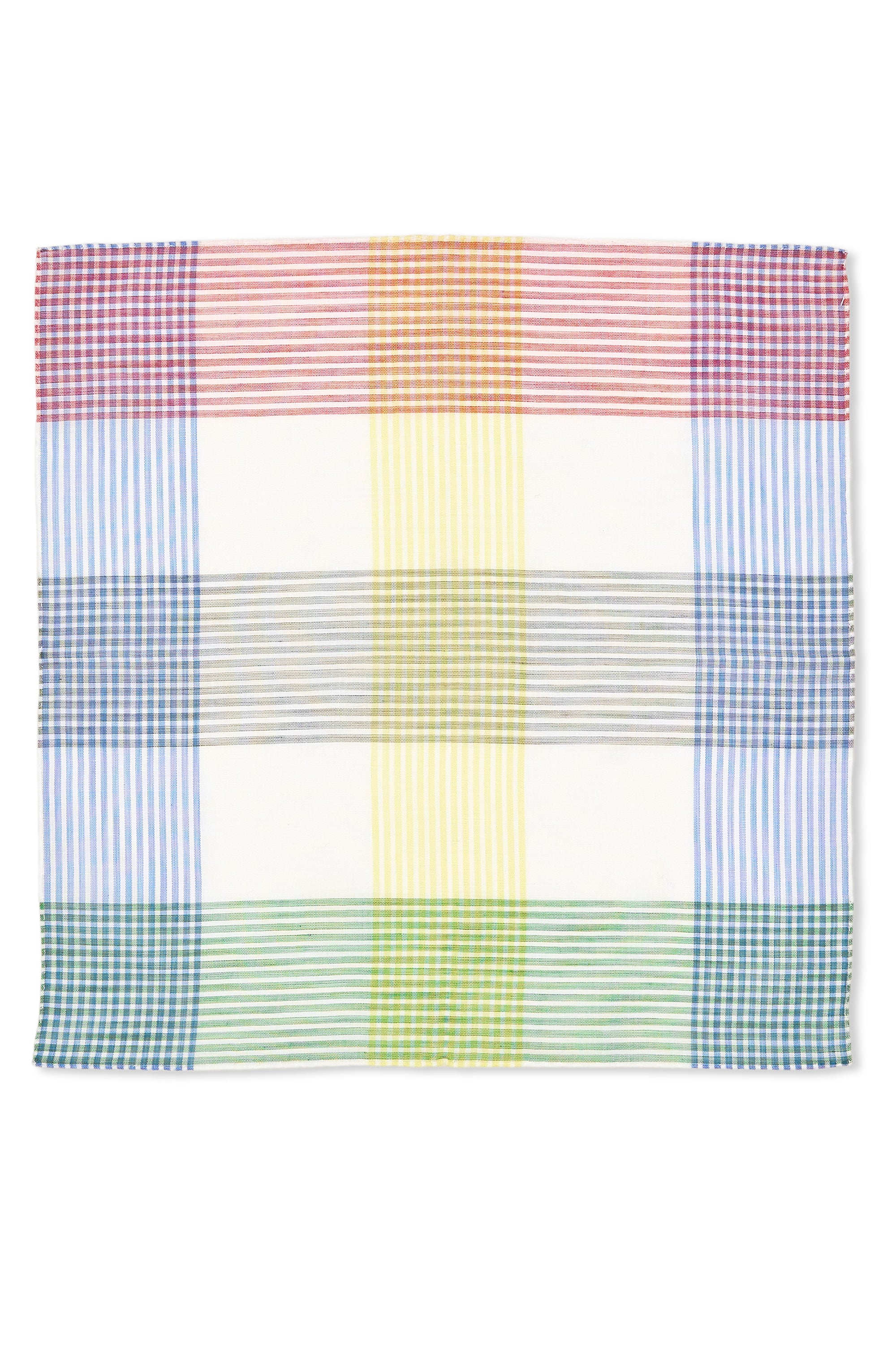 Simonnot Godard Baltimore Blue Cotton Pocket Square