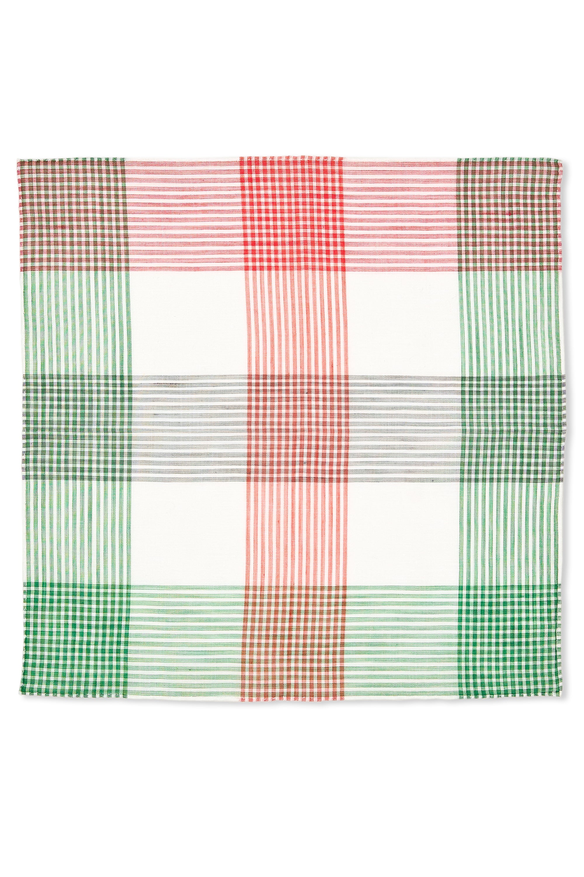Simonnot Godard Baltimore Green Cotton Pocket Square
