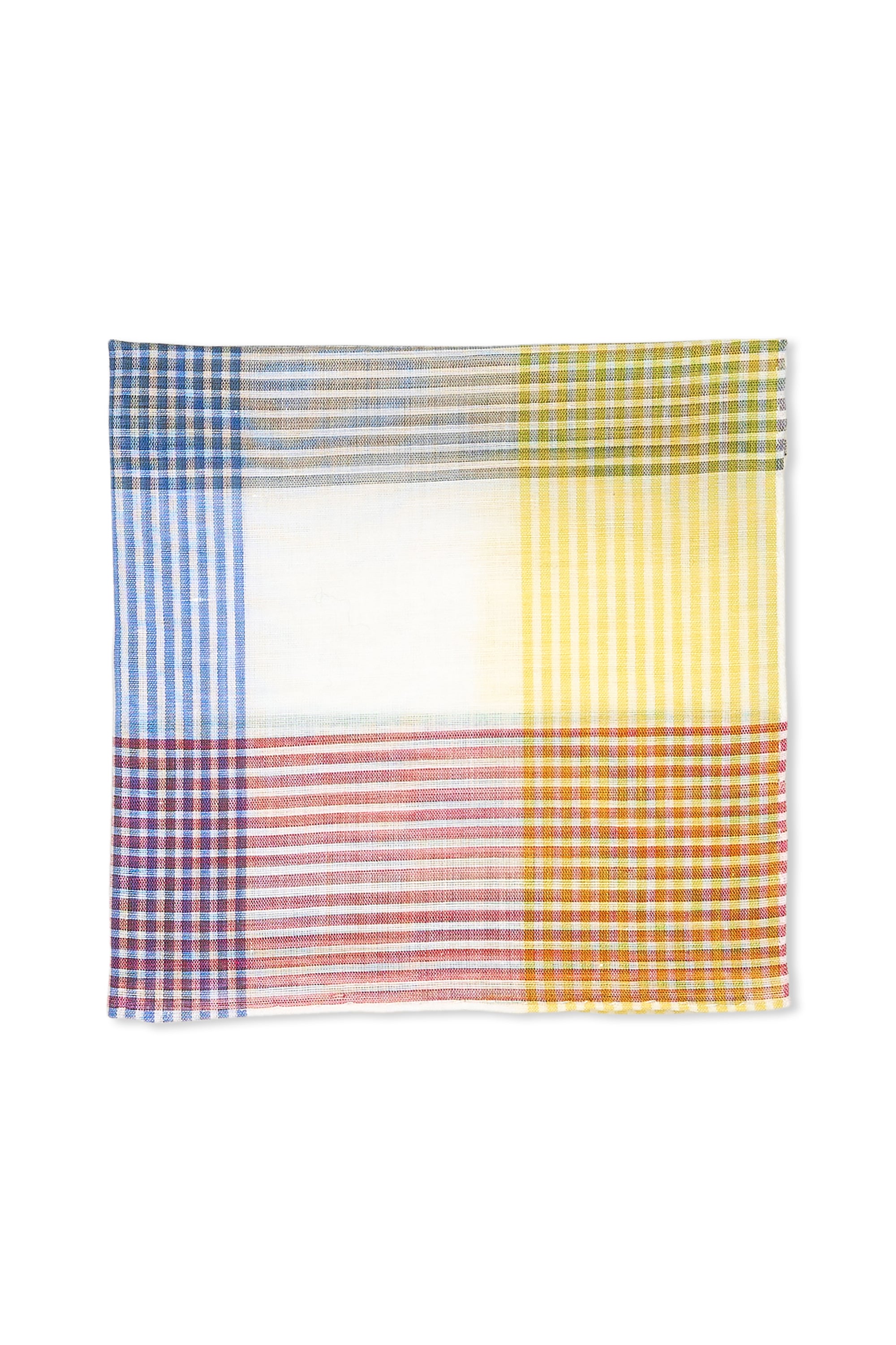 Simonnot Godard Baltimore Yellow Cotton Pocket Square