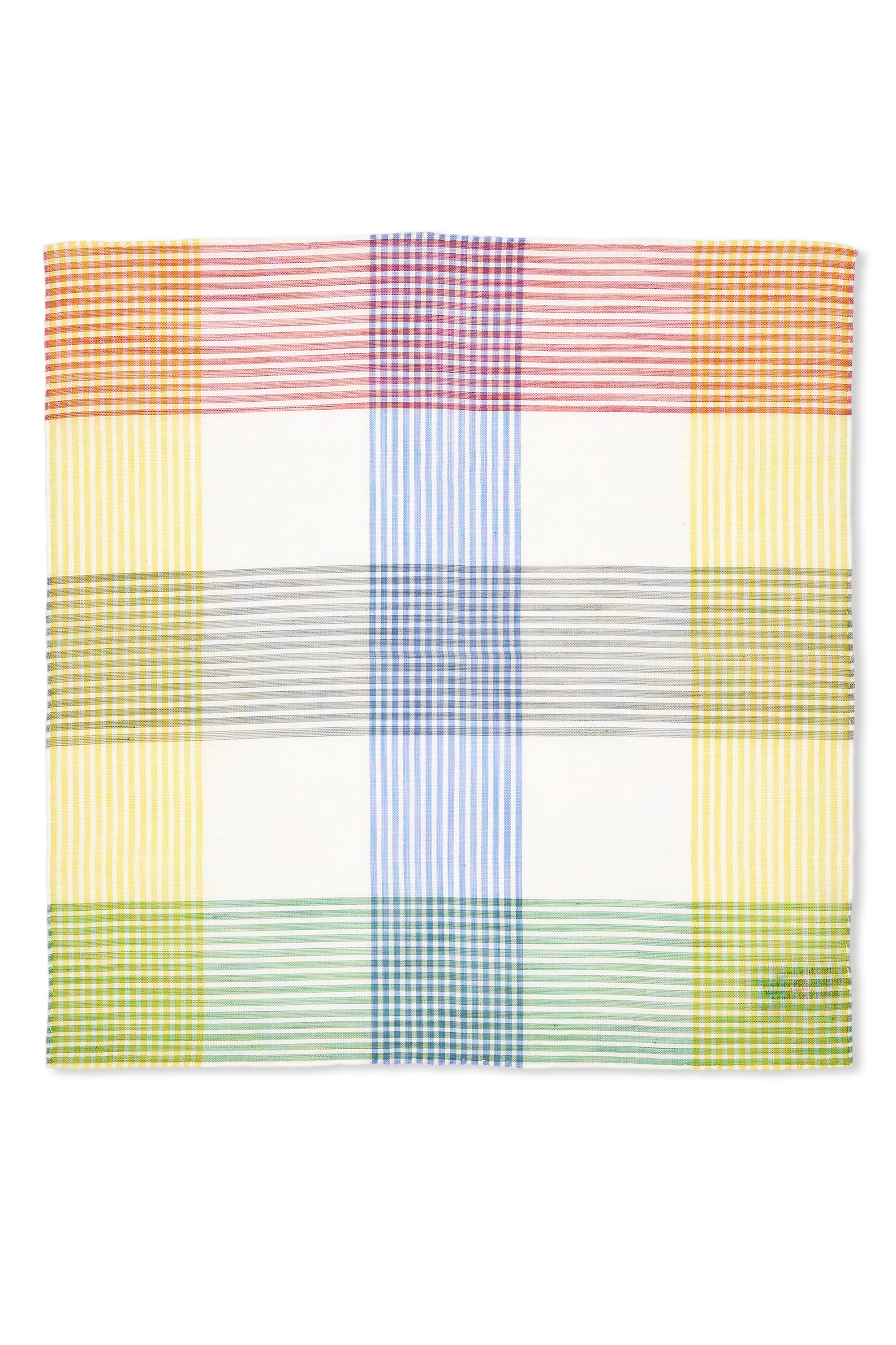 Simonnot Godard Baltimore Yellow Cotton Pocket Square