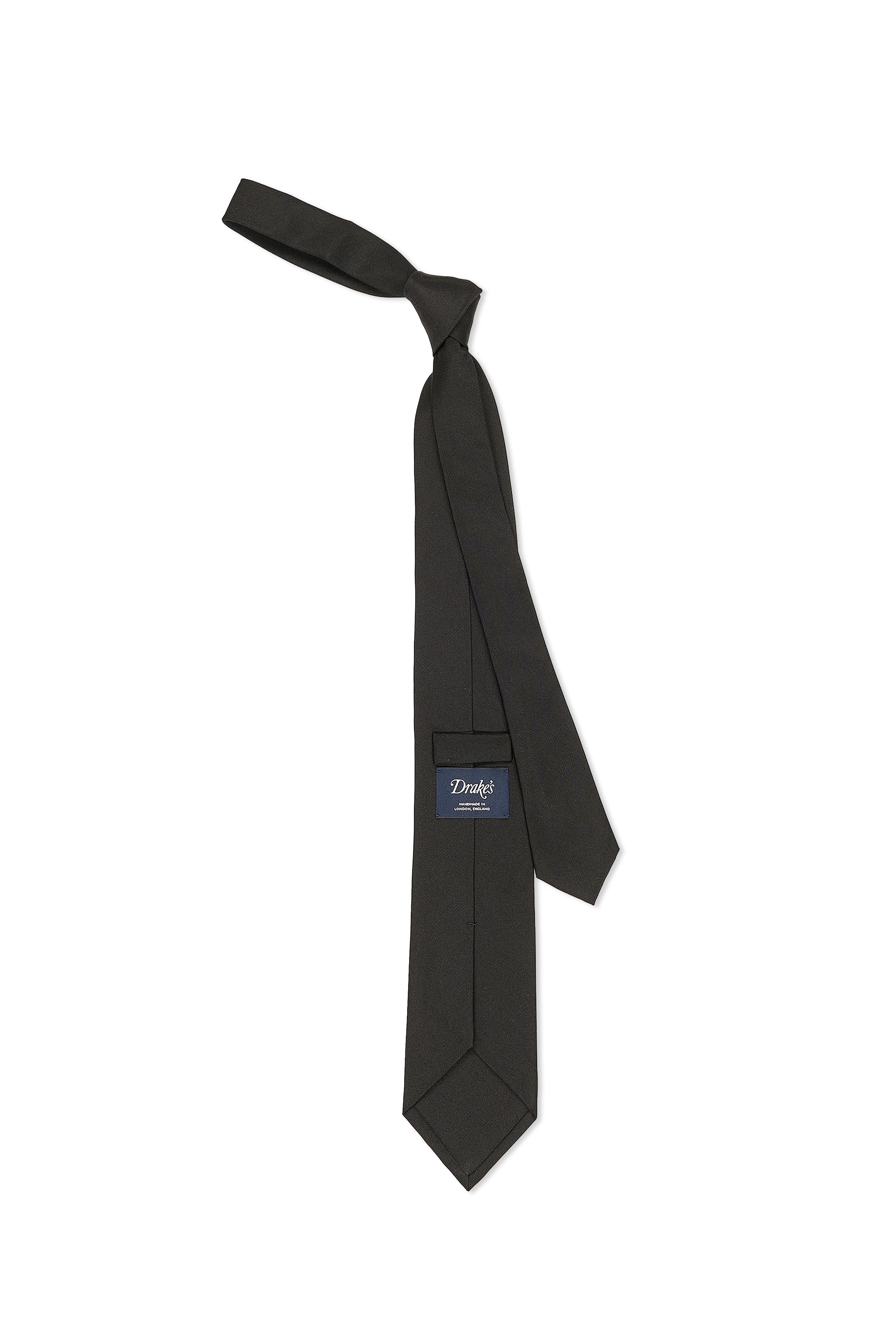 Drake's Black Horse Embroidery Silk Tie