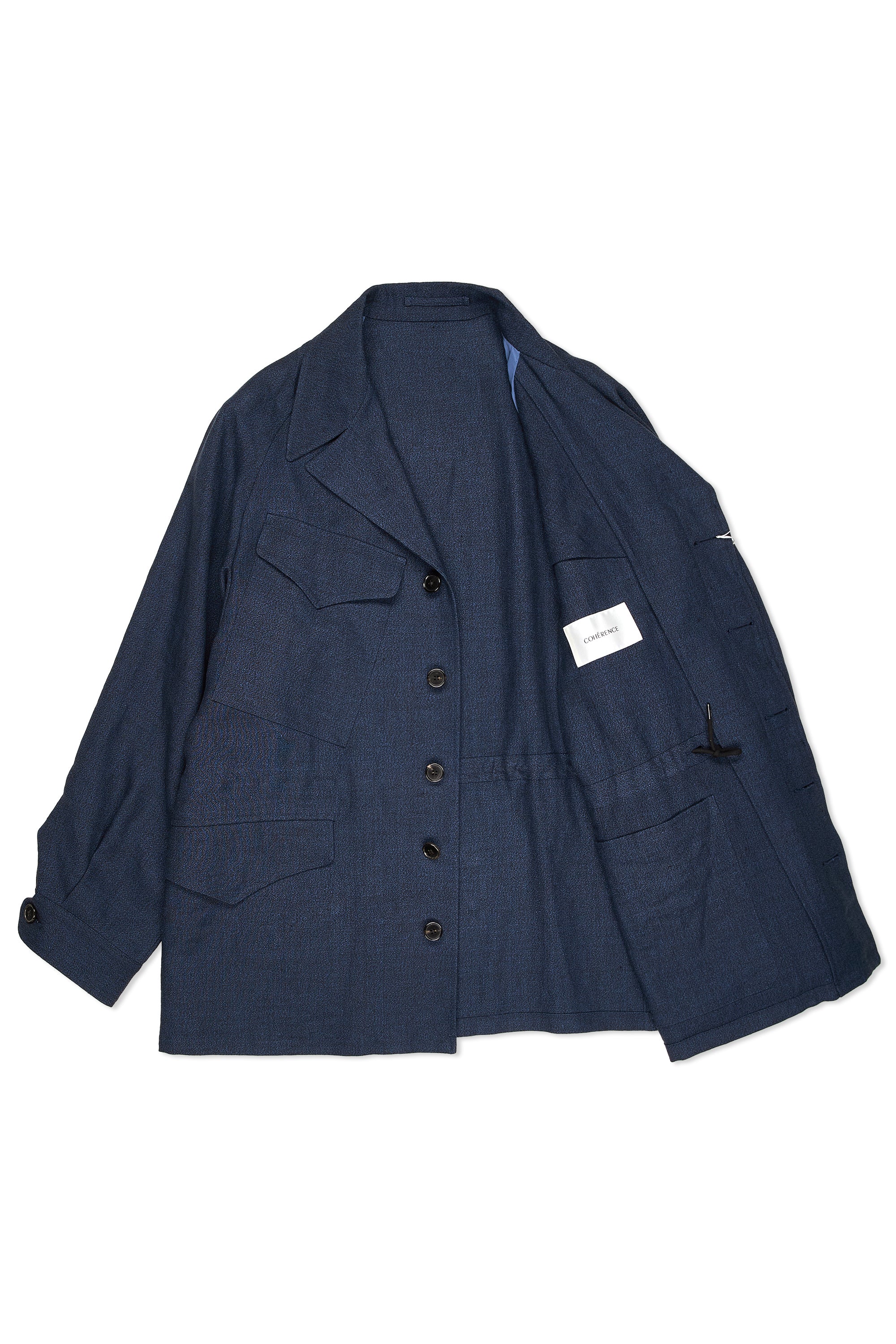 Cohérence Robert Navy Hemp Coat