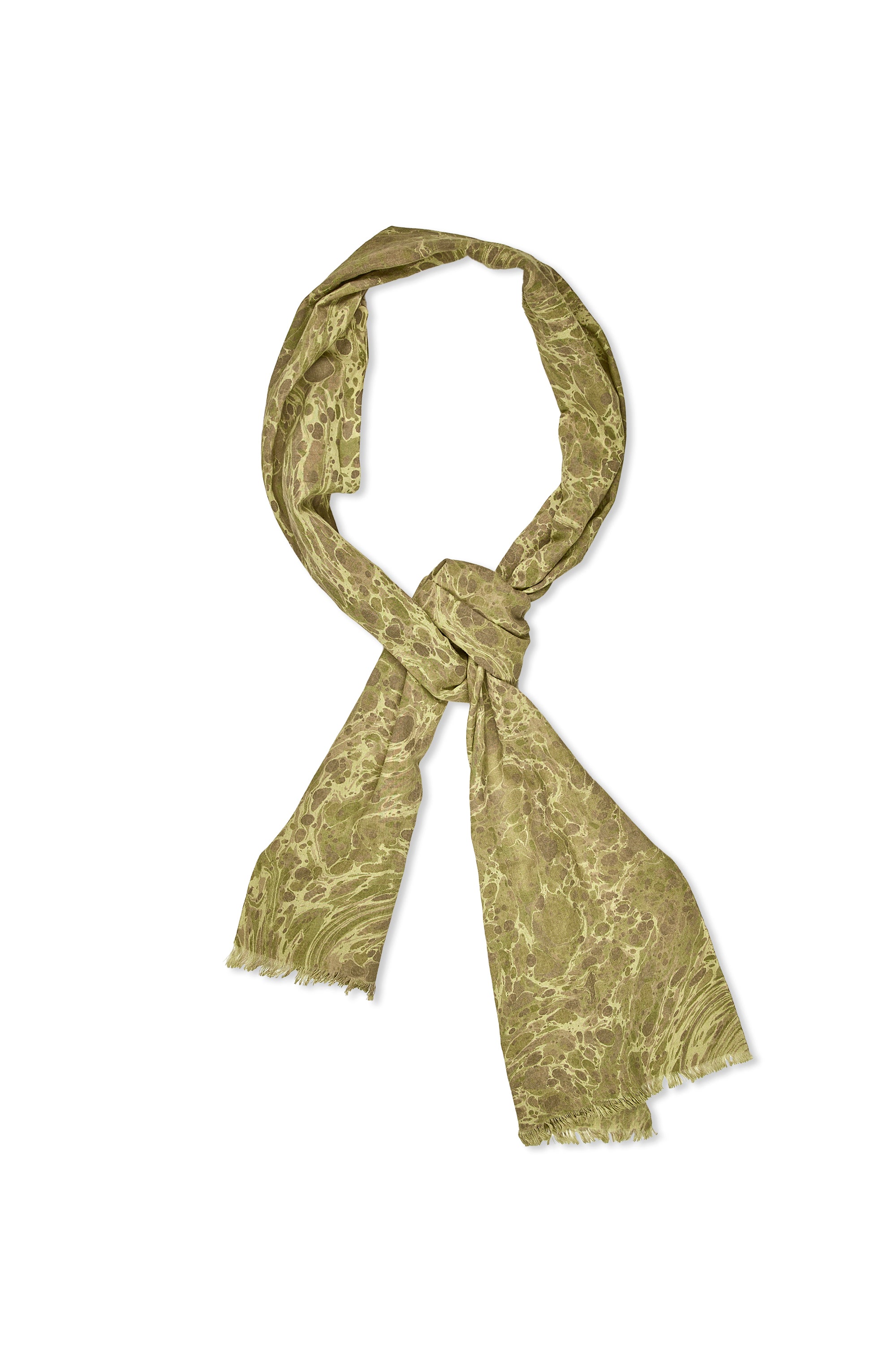 Nigel Cabourn Green Tenugui Cotton-Hemp Scarf