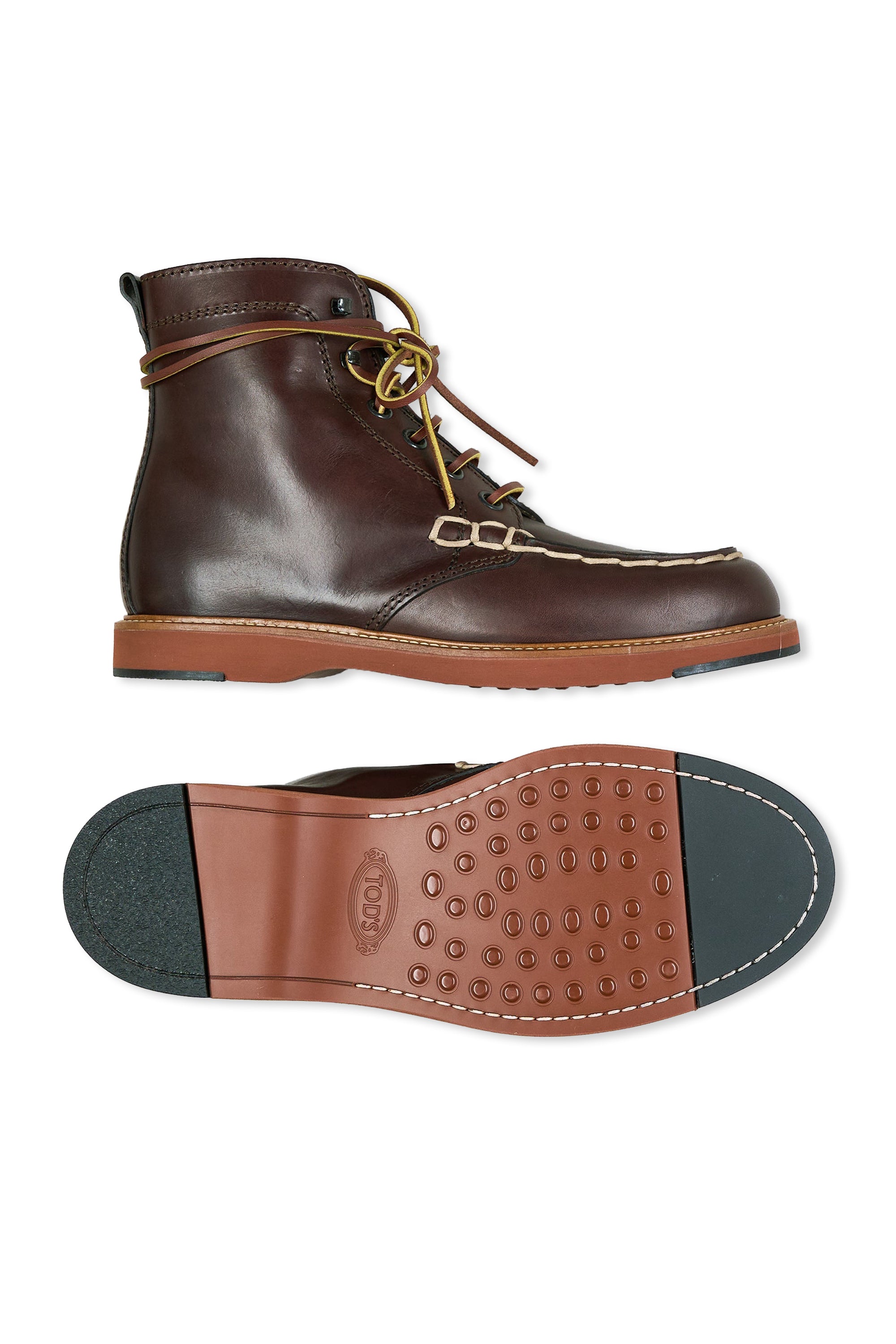 Tod's Dark Brown Calf Boots