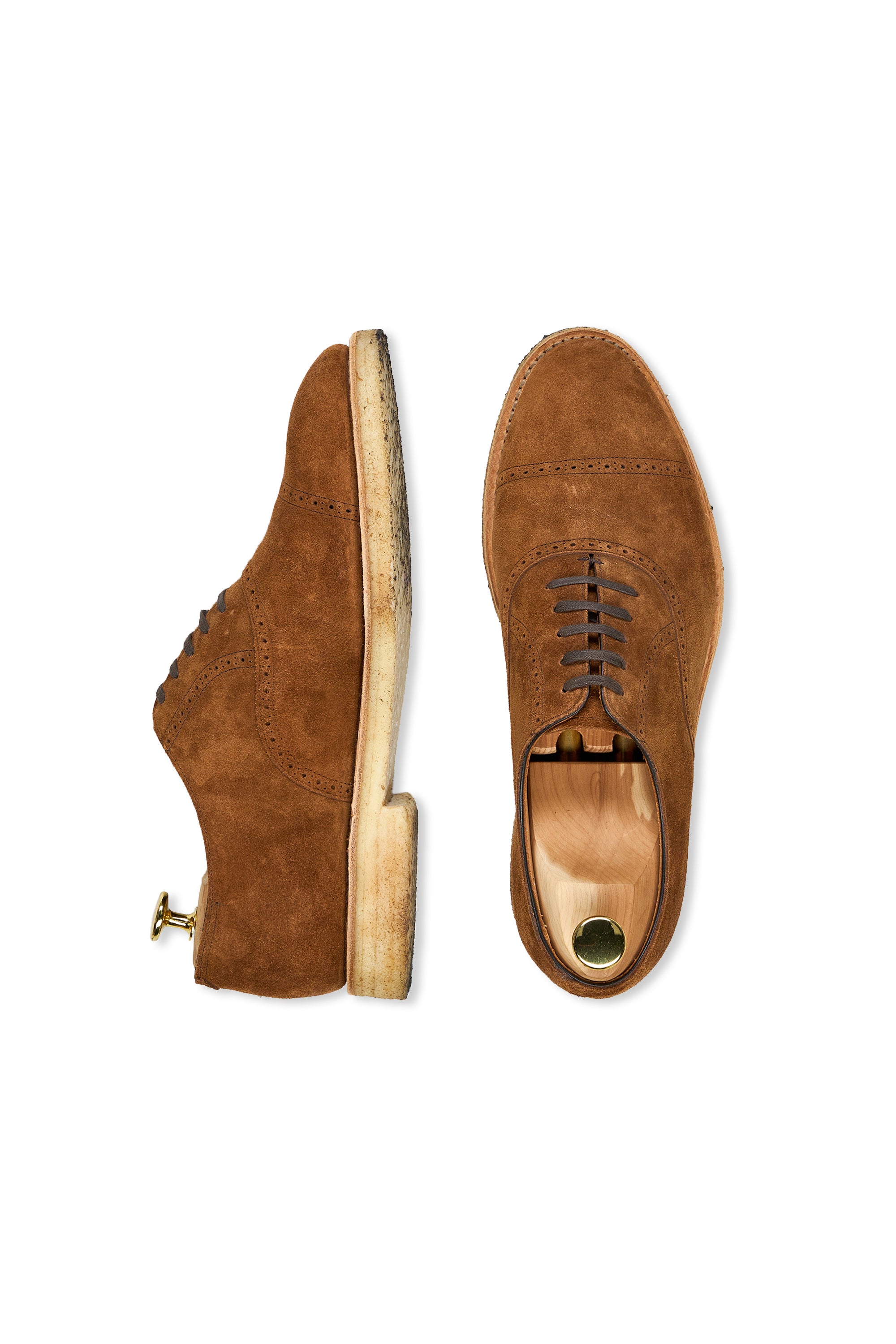 The Armoury Brown Suede Brogue Captoe Oxfords *sample*