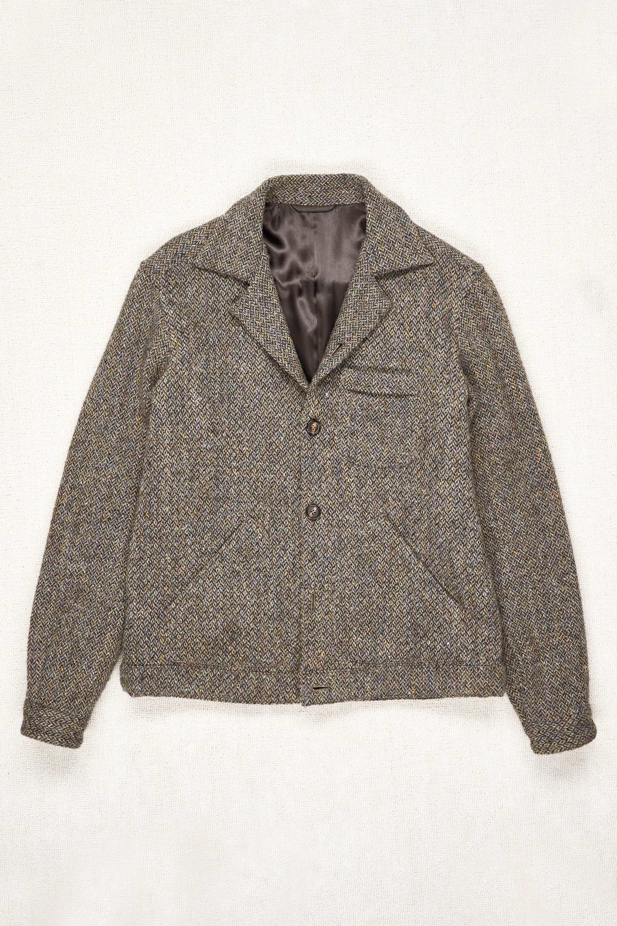 The Armoury Black with Multicolor Wool Tweed 3 Pocket Blouson MTO