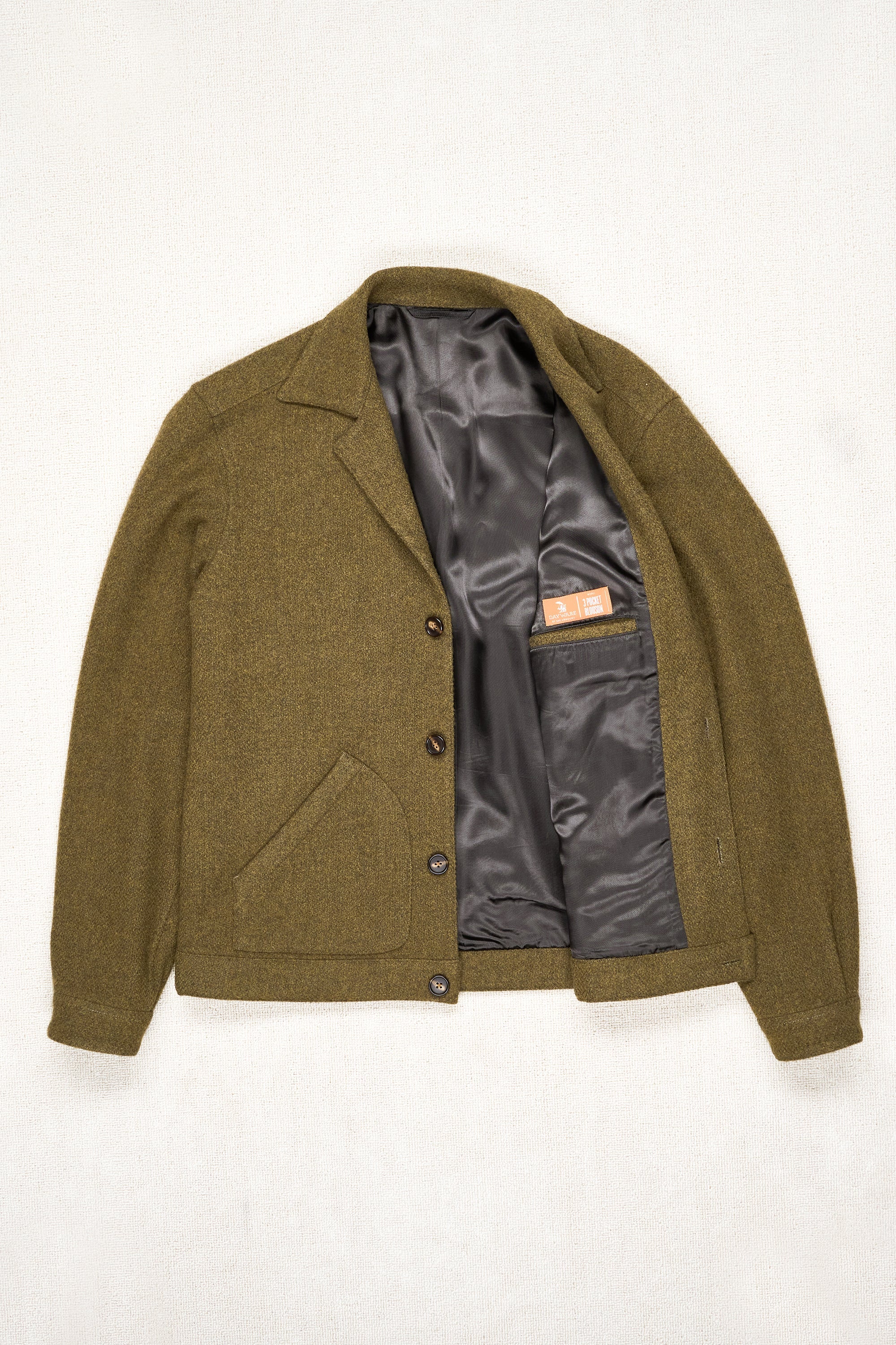 The Armoury Olive Wool 3 Pocket Blouson