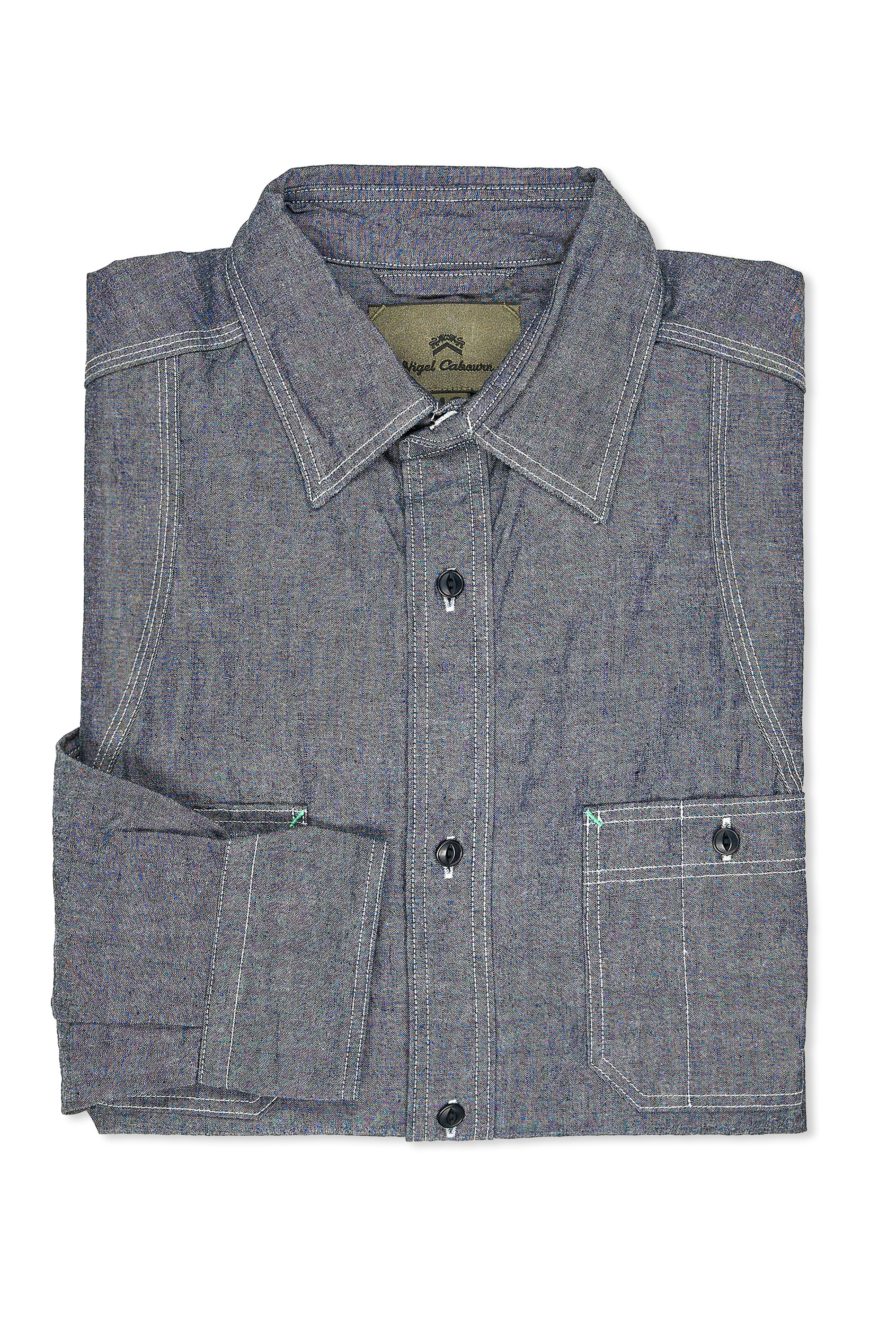 Nigel Cabourn Indigo Cotton New Medical Shirt