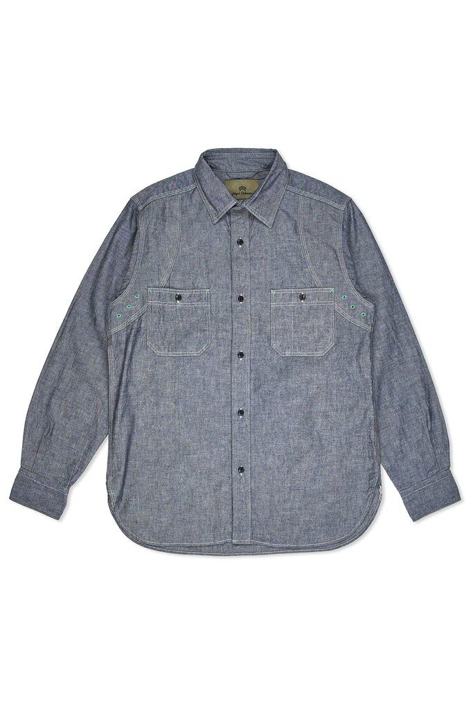 刺繍シャツ 1 Nigel Cabourn 襟、外せます》CC22 DETACHABLE COLLAR SHIRT - STRIPE / CHECK