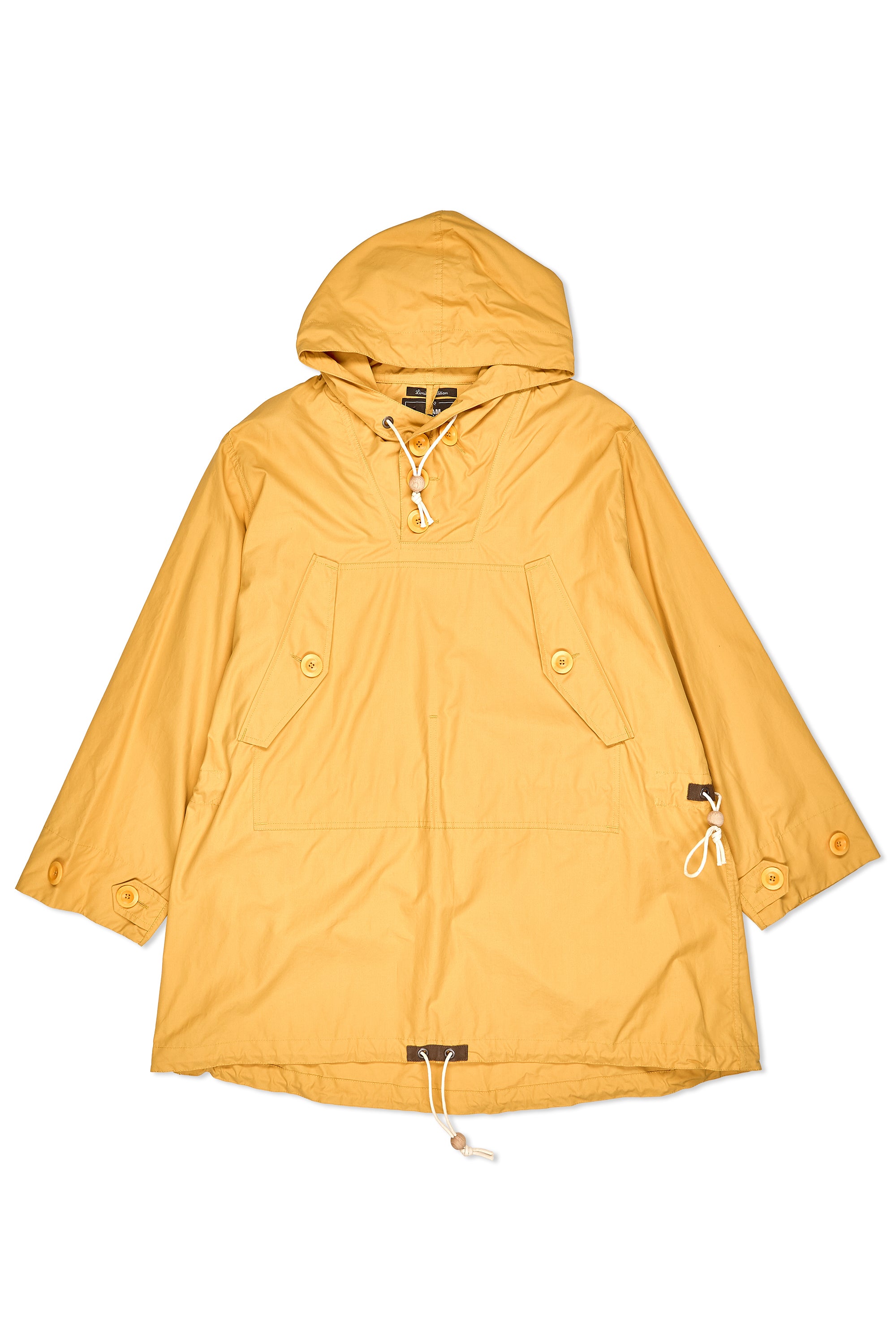 Nigel Cabourn Yellow Liam OW-2 Long Cotton Smock L34 Vent Pullover