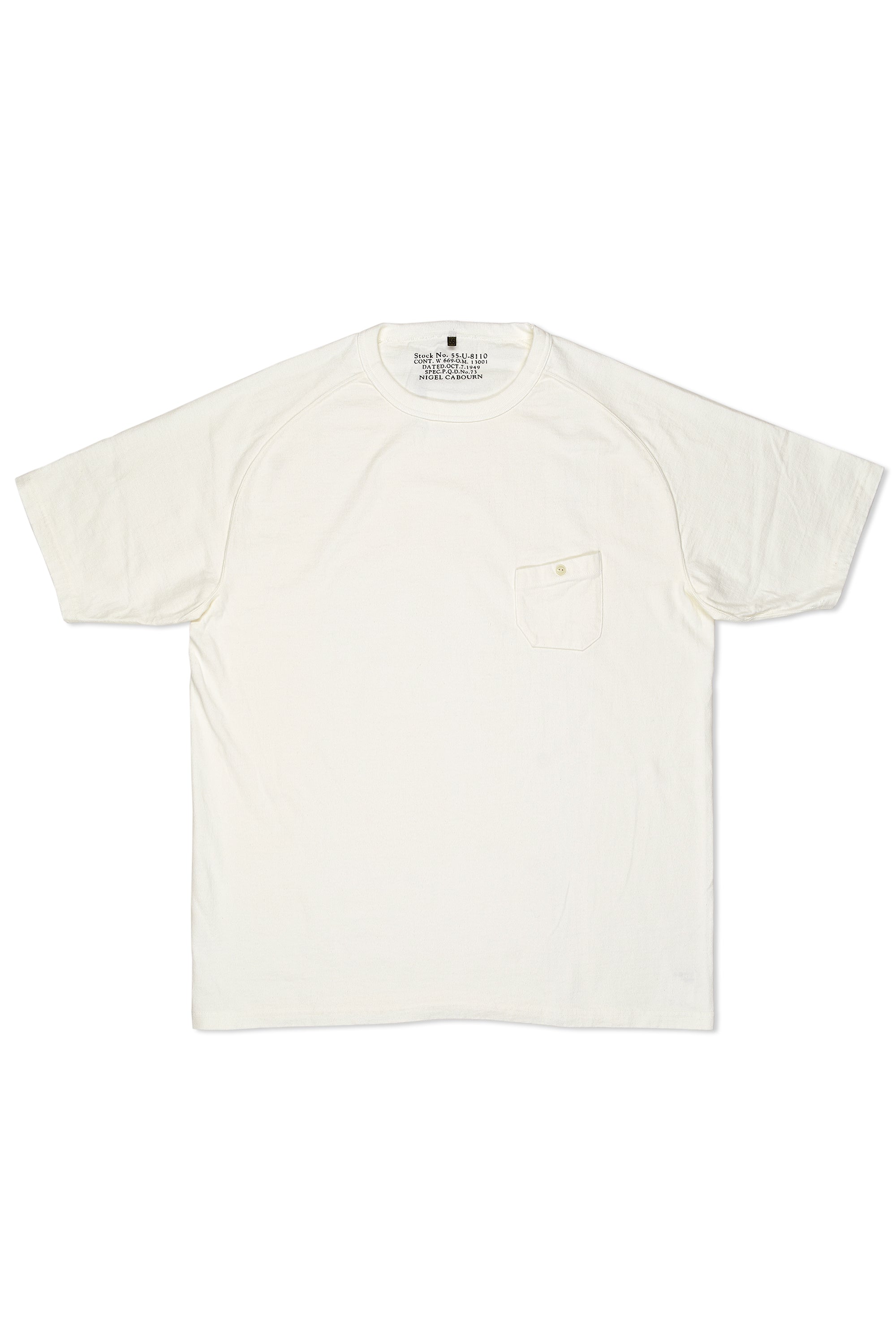 Nigel Cabourn Off White 9.5oz Basic T-shirt