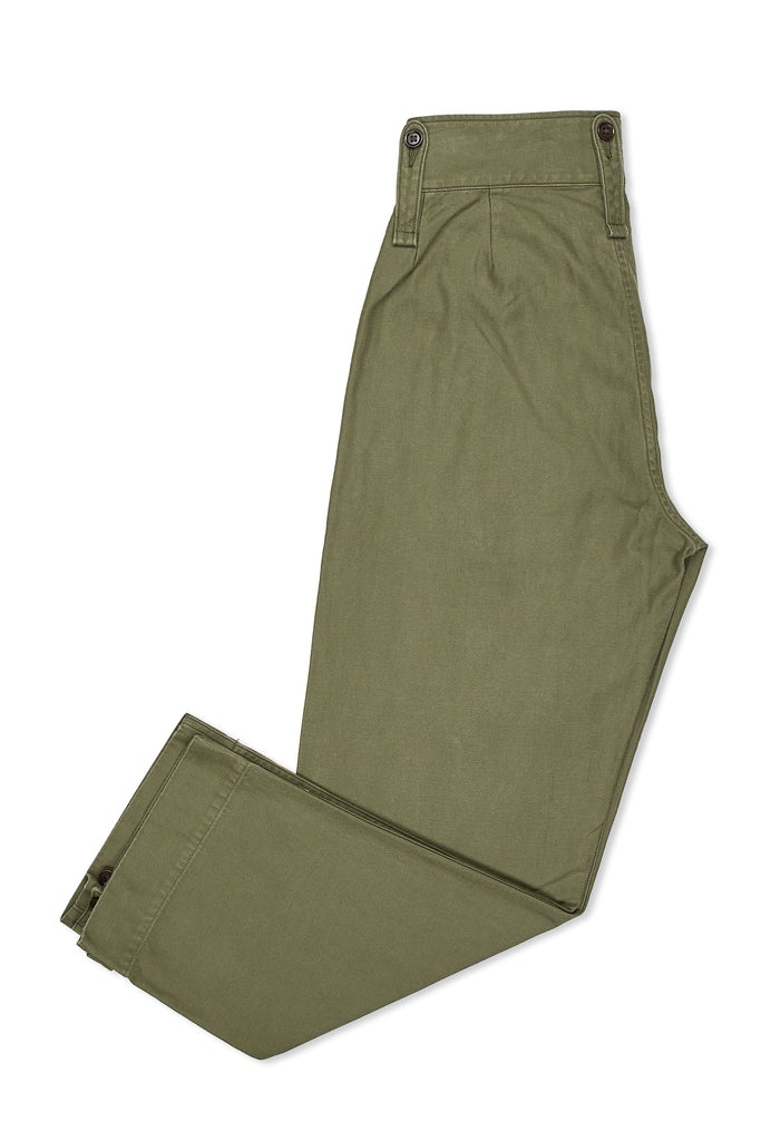 Nigel Cabourn Ladies Green Classic British Army Pants – Drop 93