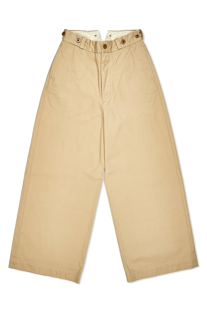 パンツ Nigel Cabourn wide cotton chino pants Nigel Cabourn Ladies Beige Classic Wide Chino Pants – Drop 93