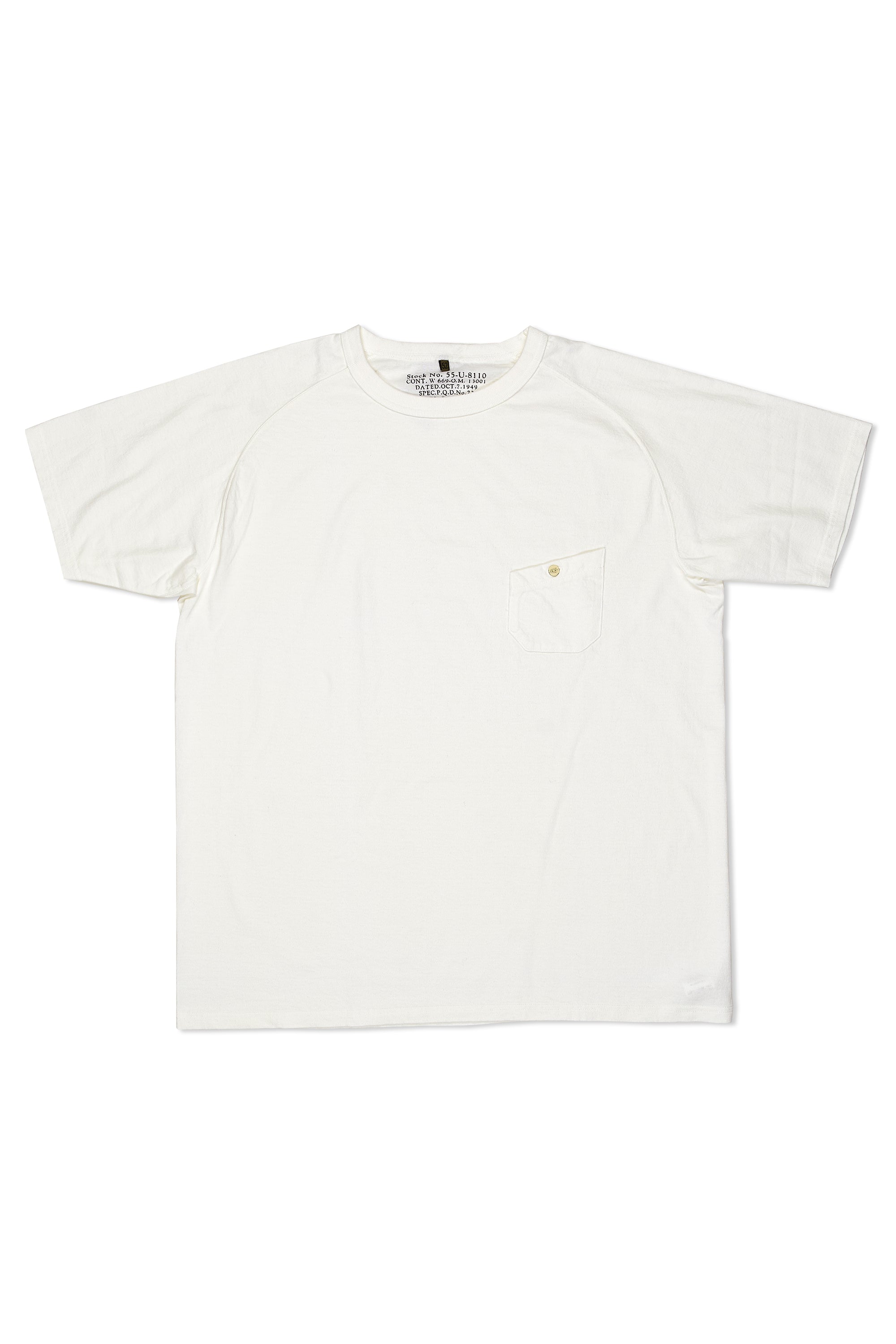 Nigel Cabourn Off White 5.6oz Basic Cotton T-shirt