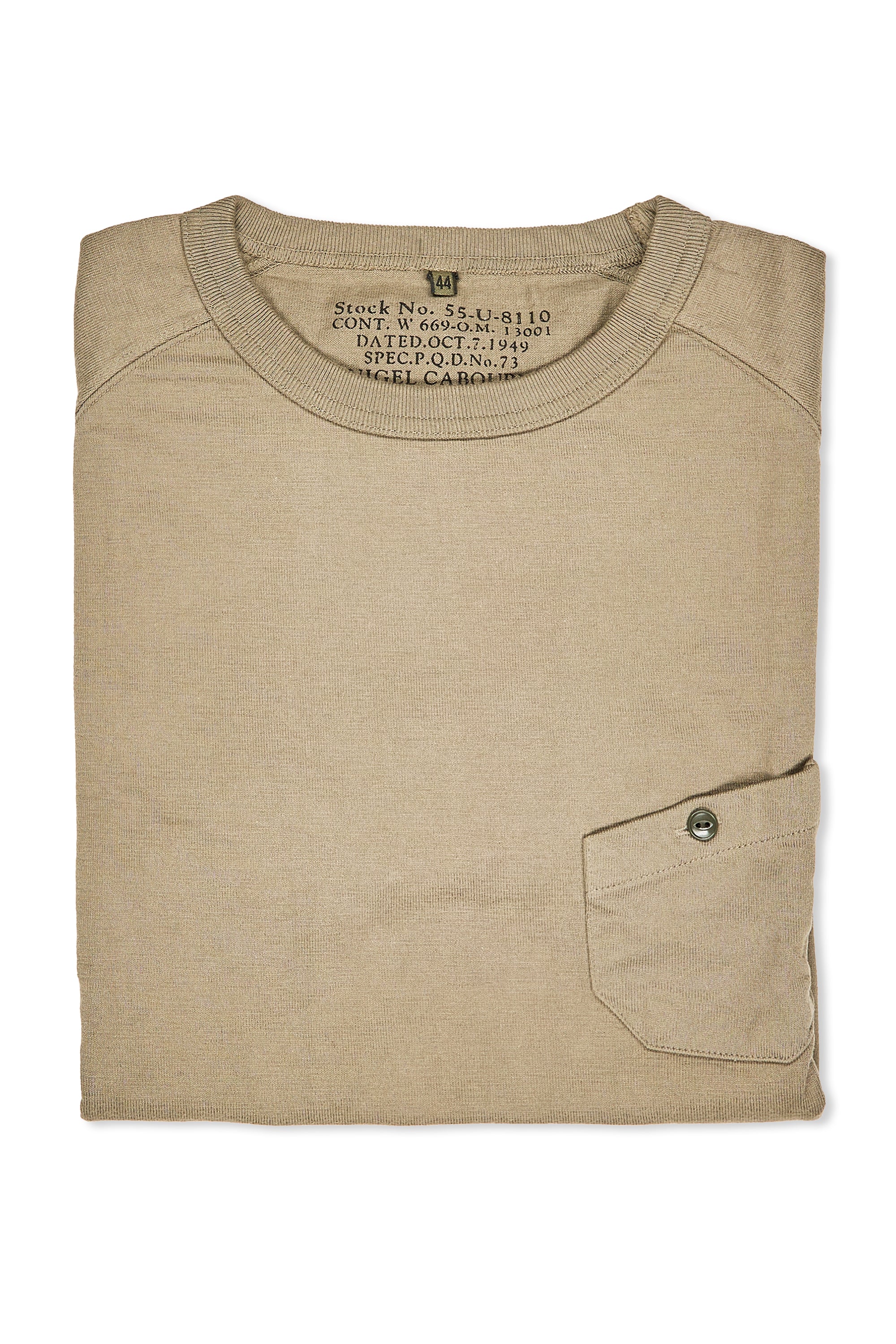 Nigel Cabourn Khaki Green 9.5oz Basic T-shirt