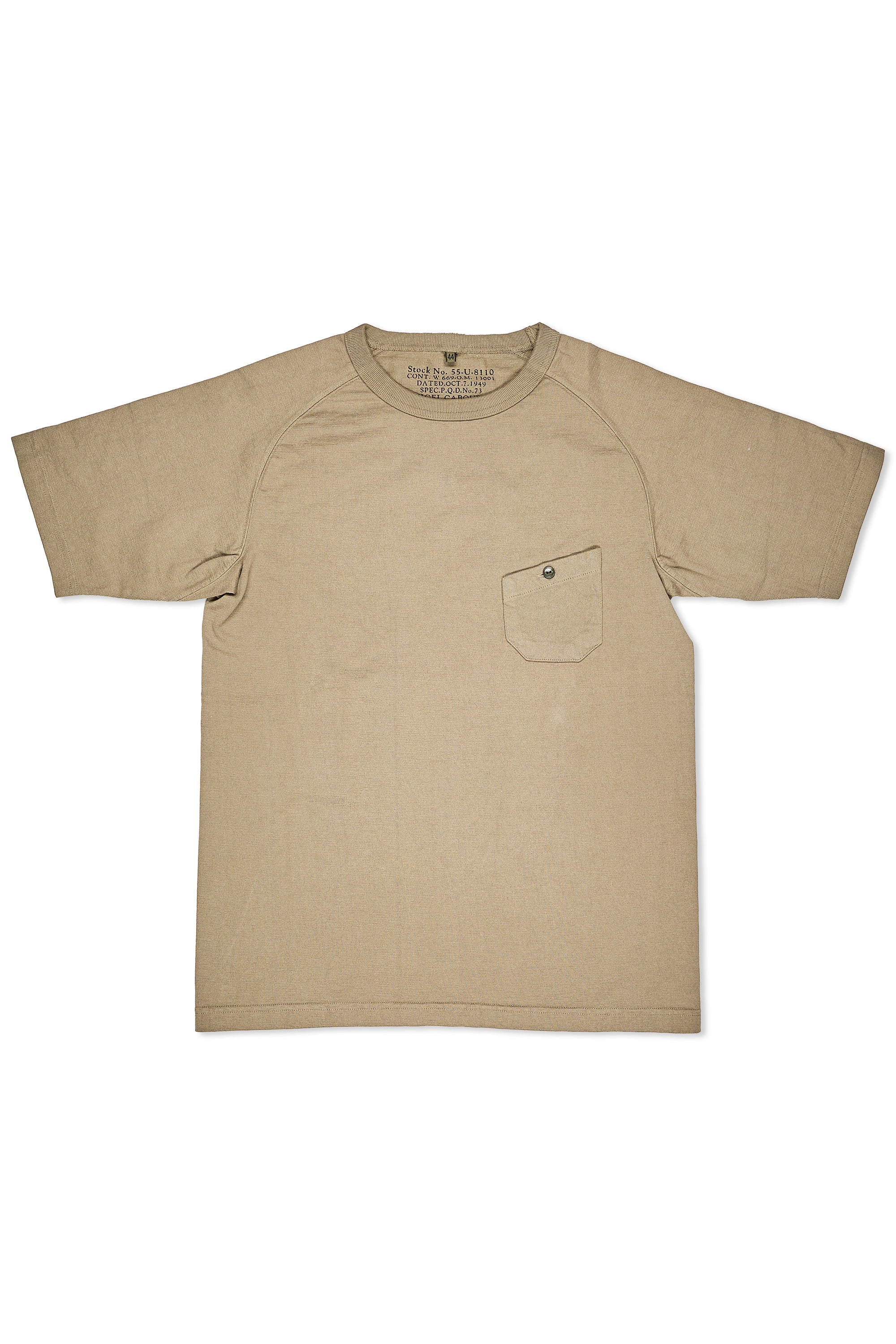 Nigel Cabourn Khaki Green 9.5oz Basic T-shirt