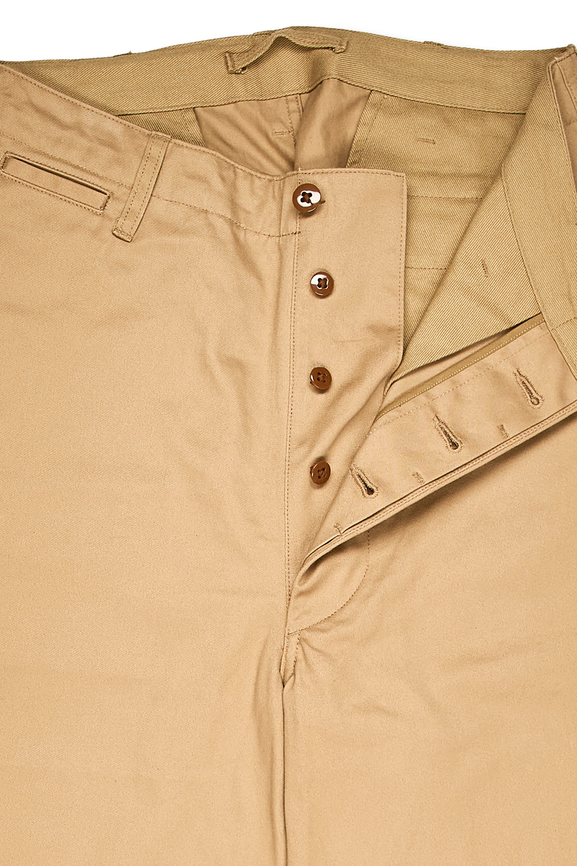 Nigel Cabourn Beige New Basic Cotton Chinos