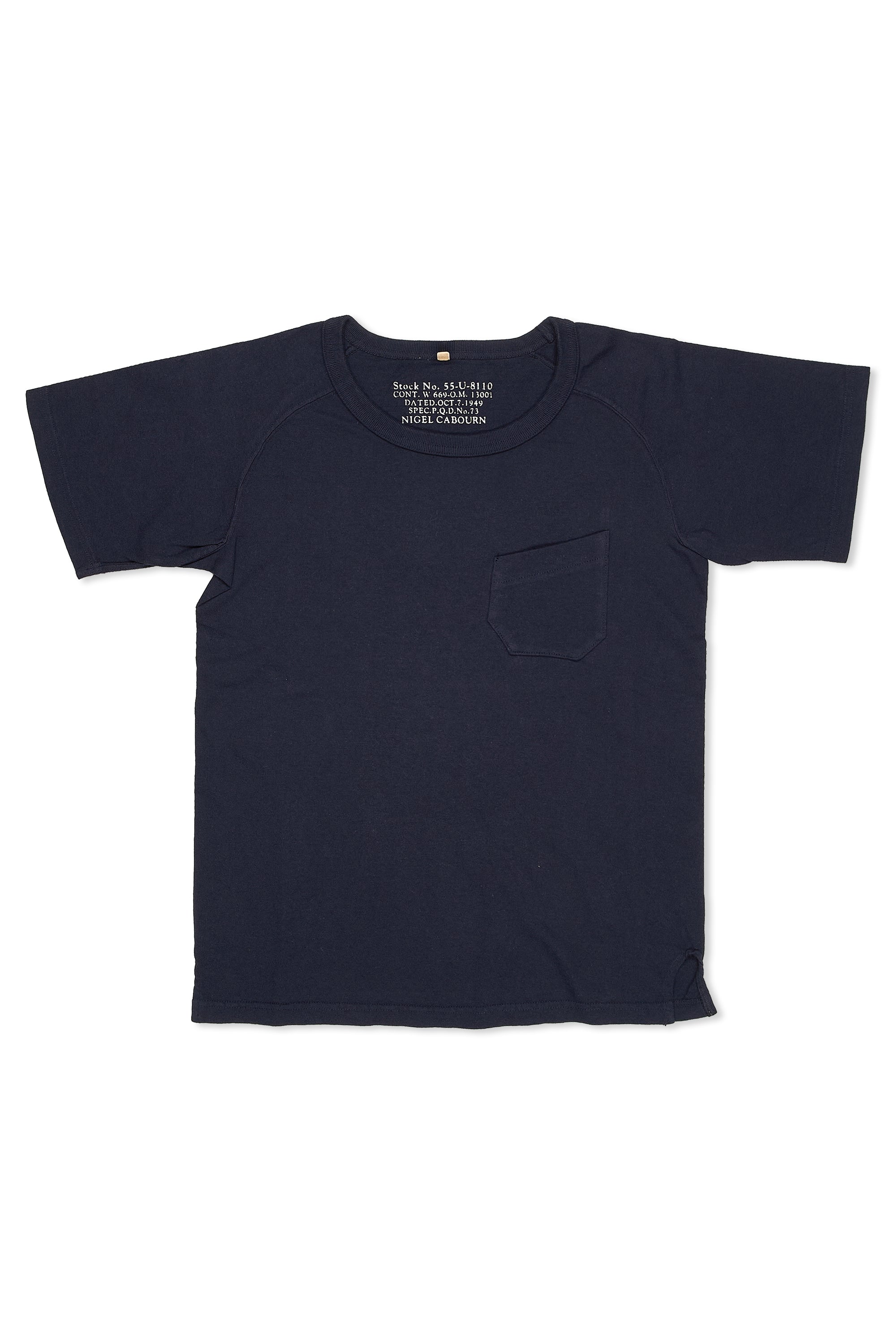 Nigel Cabourn Ladies Navy New Basic Pocket T-Shirt