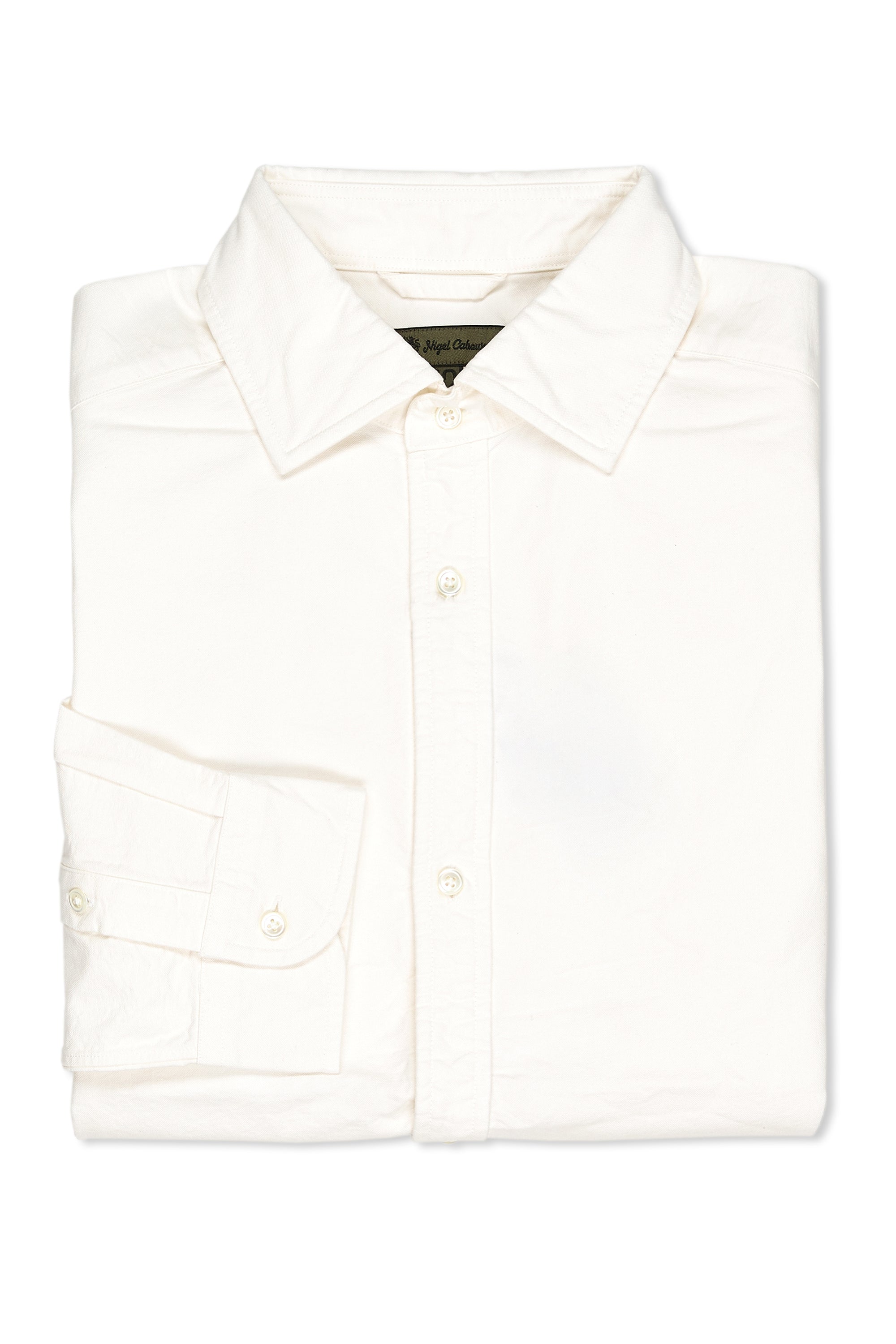 Nigel Cabourn White Cotton British Officers Shirt