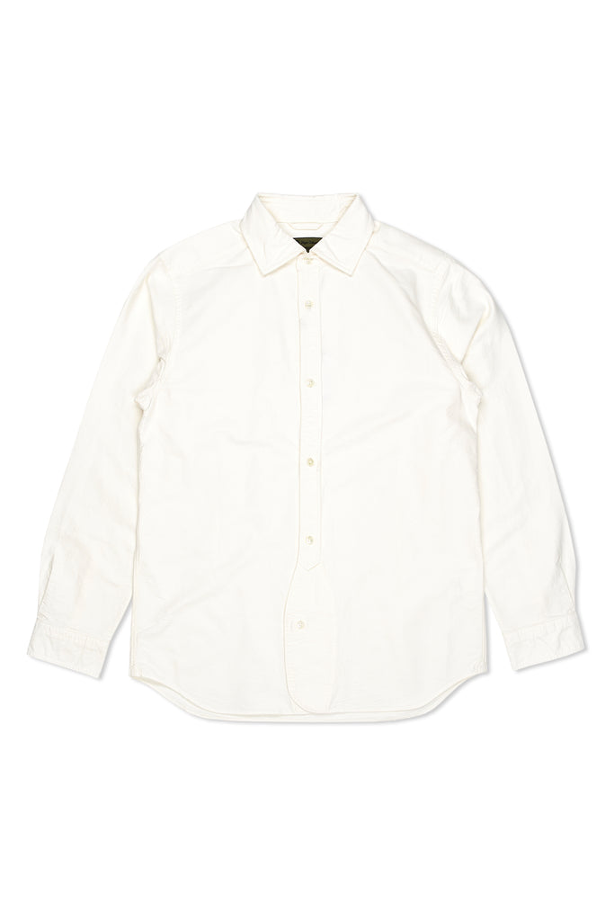 Nigel Cabourn White Cotton British Officers Shirt – Drop 93