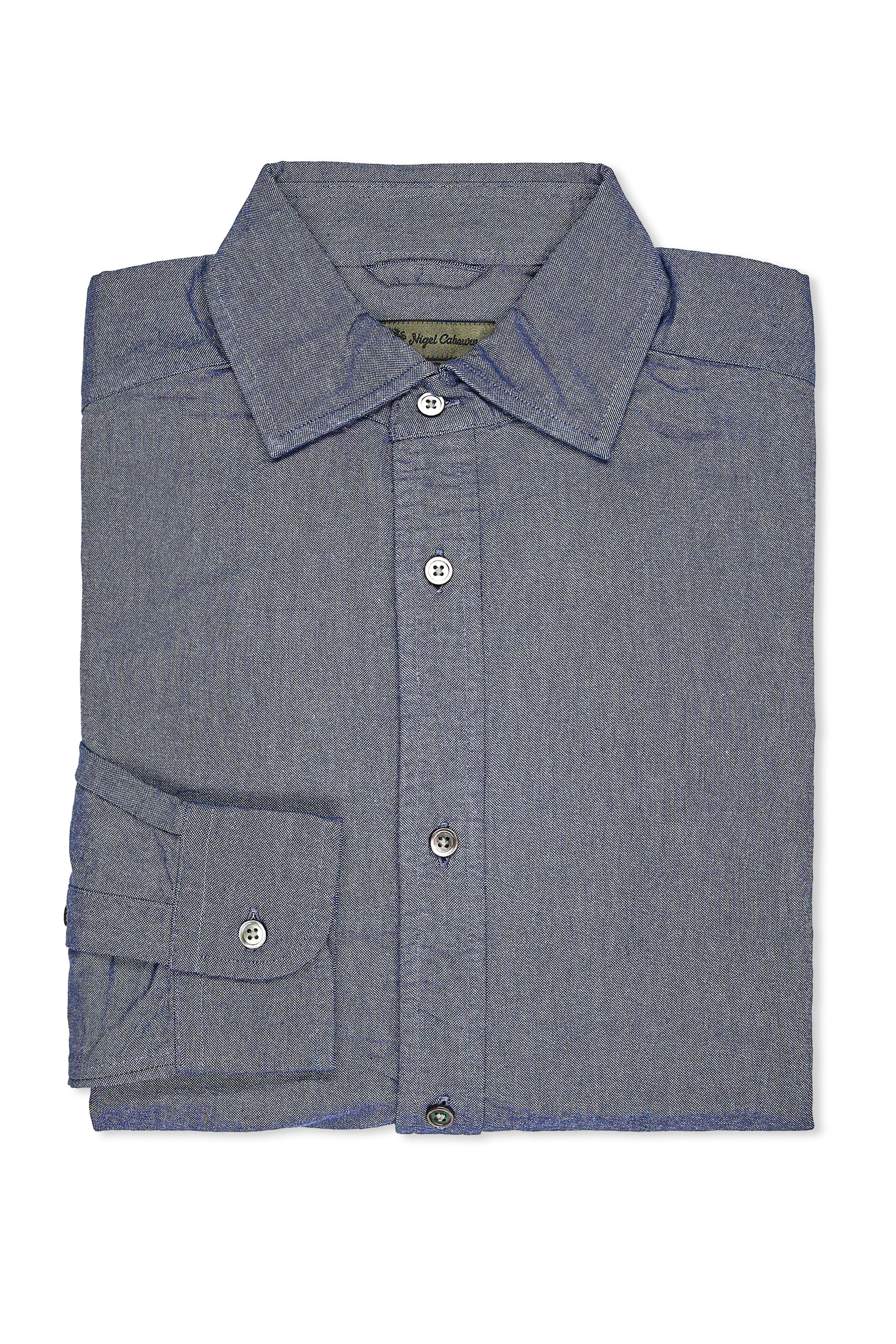 Nigel Cabourn Navy Cotton British Officers Shirt