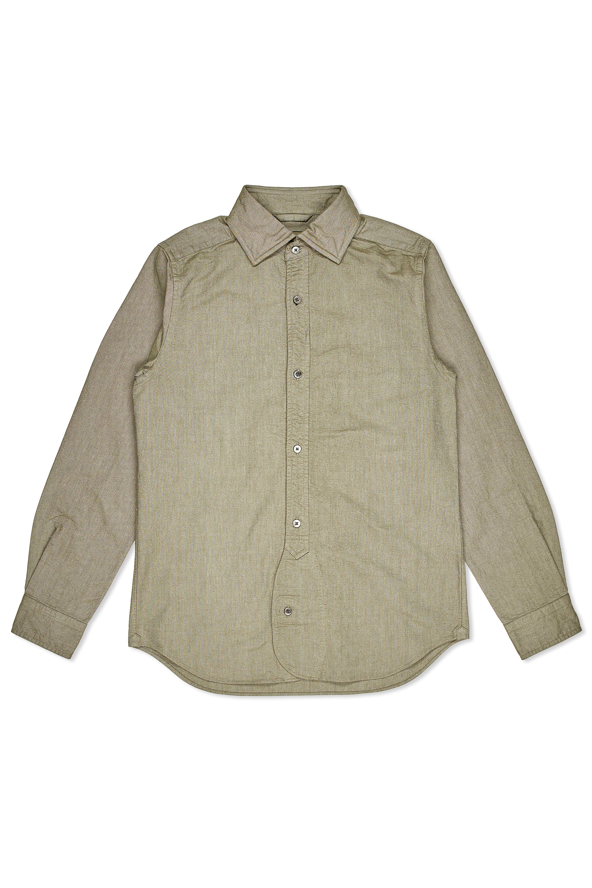 Nigel Cabourn Green Cotton British Officers Shirt