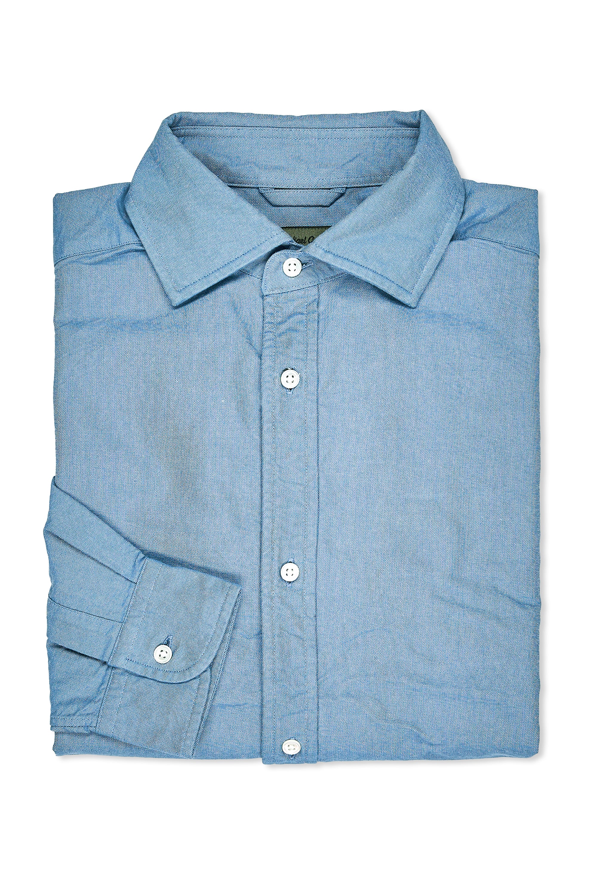 Nigel Cabourn Saxe Blue Cotton British Officers Shirt