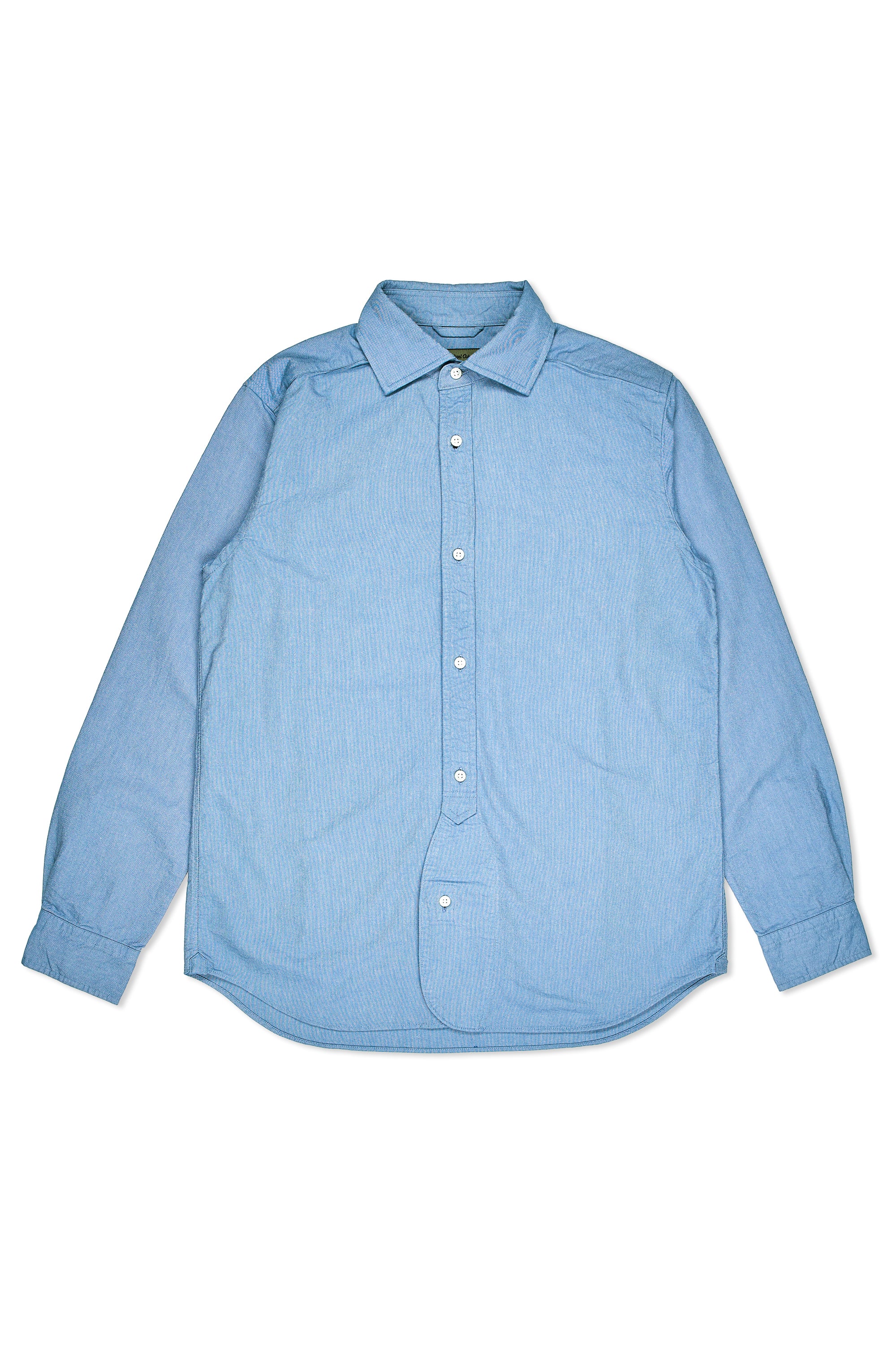 Nigel Cabourn Saxe Blue Cotton British Officers Shirt
