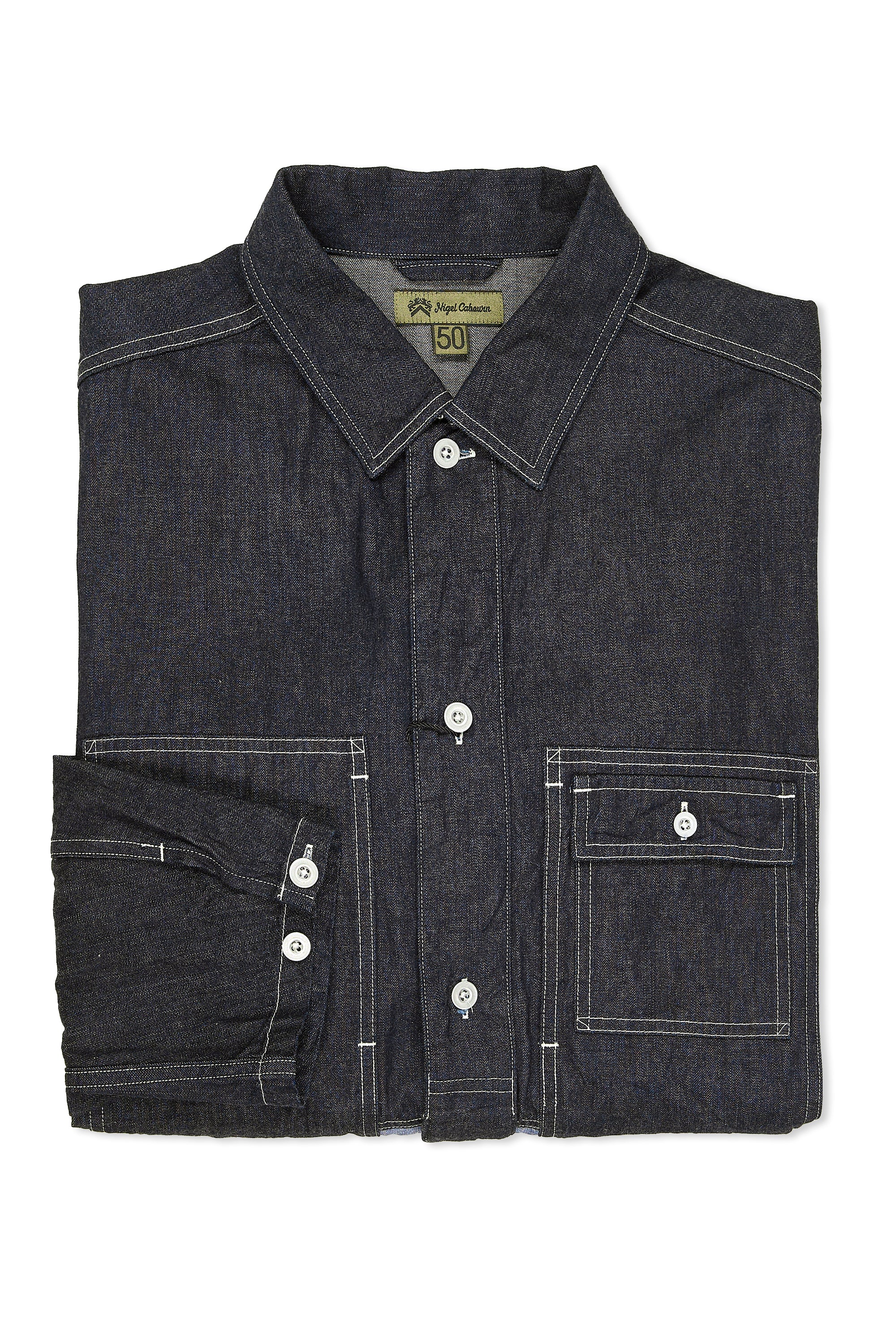 Nigel Cabourn Indigo Utility T2 10oz Denim Shirt