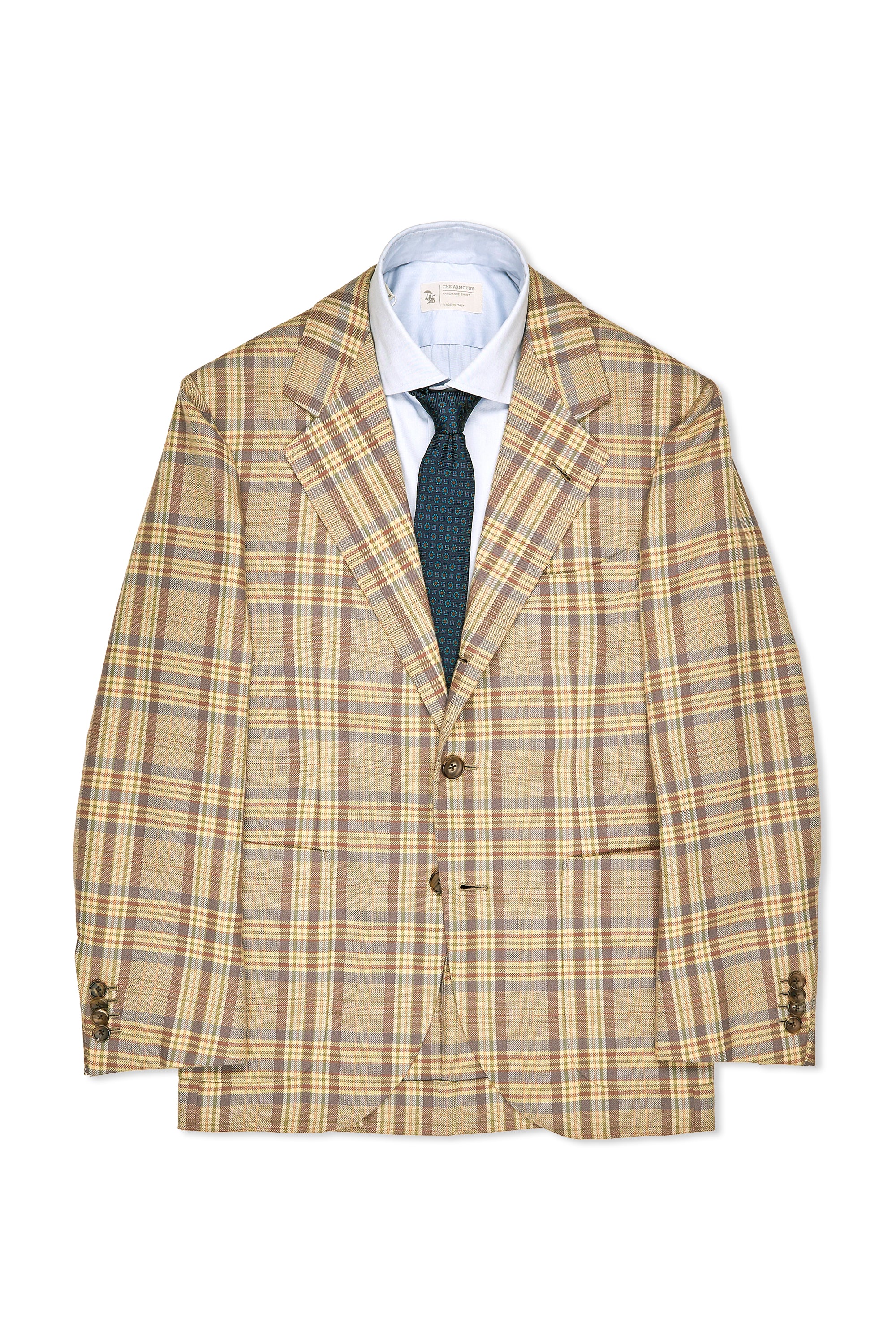 B&Tailor Multicolor Check Vintage Wool Sport Coat MTM