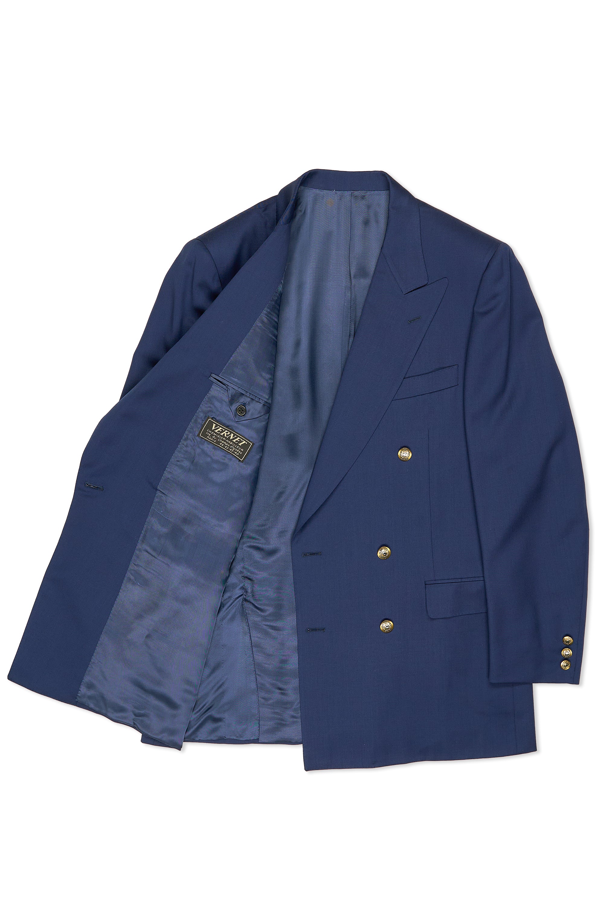 Vernet Navy Wool Double Breasted Sport Coat