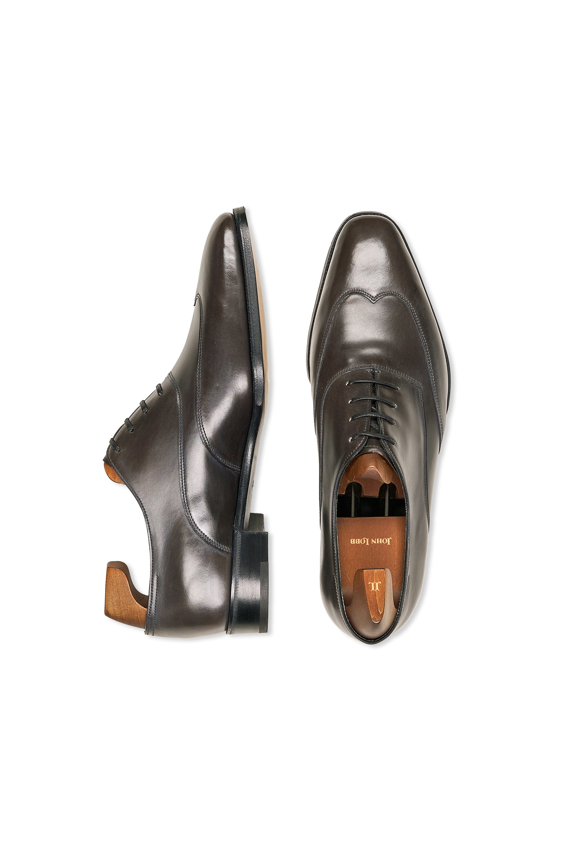 John Lobb Woodcote Deep Grey Calf Oxfords