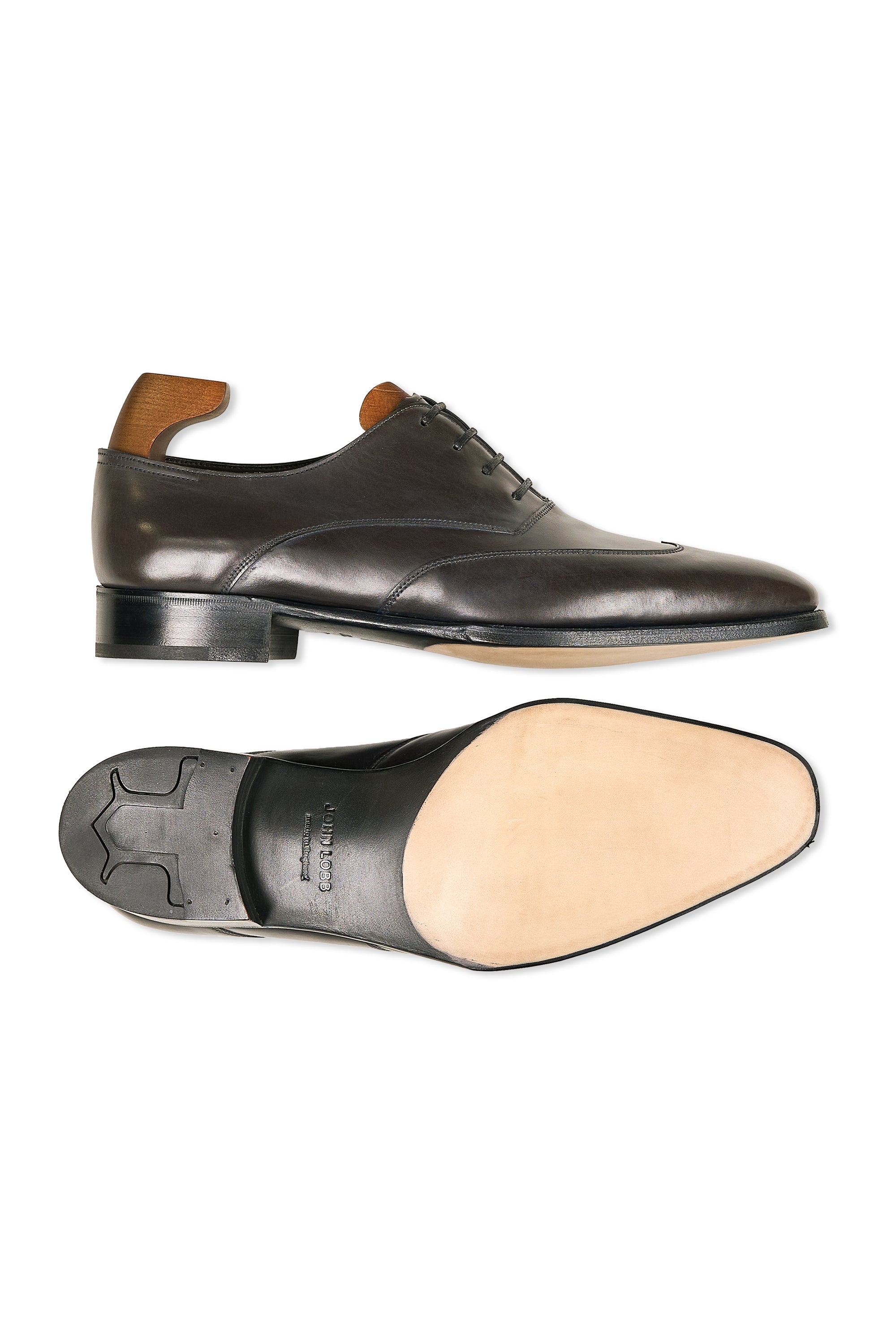 John Lobb Woodcote Deep Grey Calf Oxfords