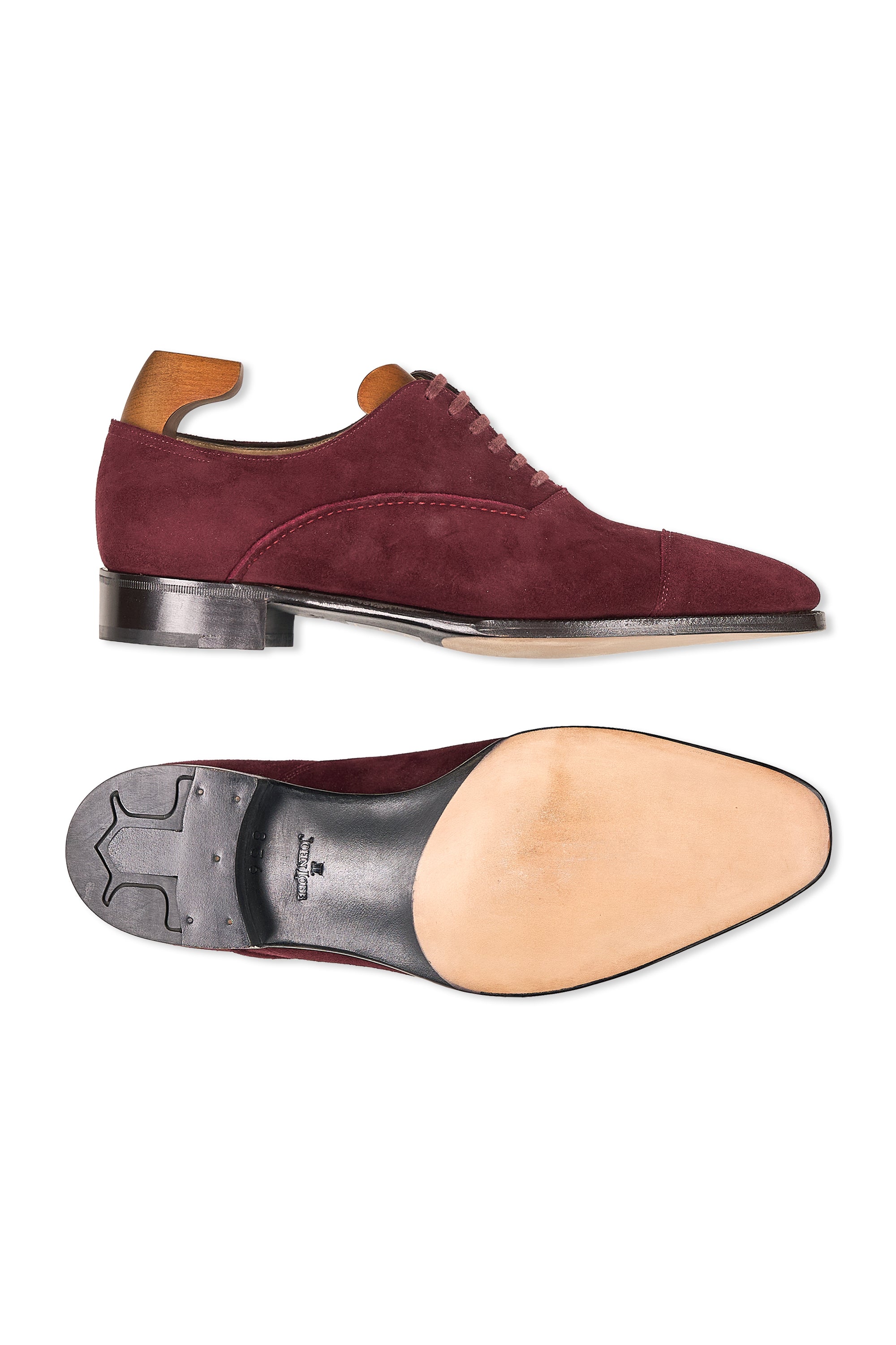 John Lobb Prune Suede Oxfords