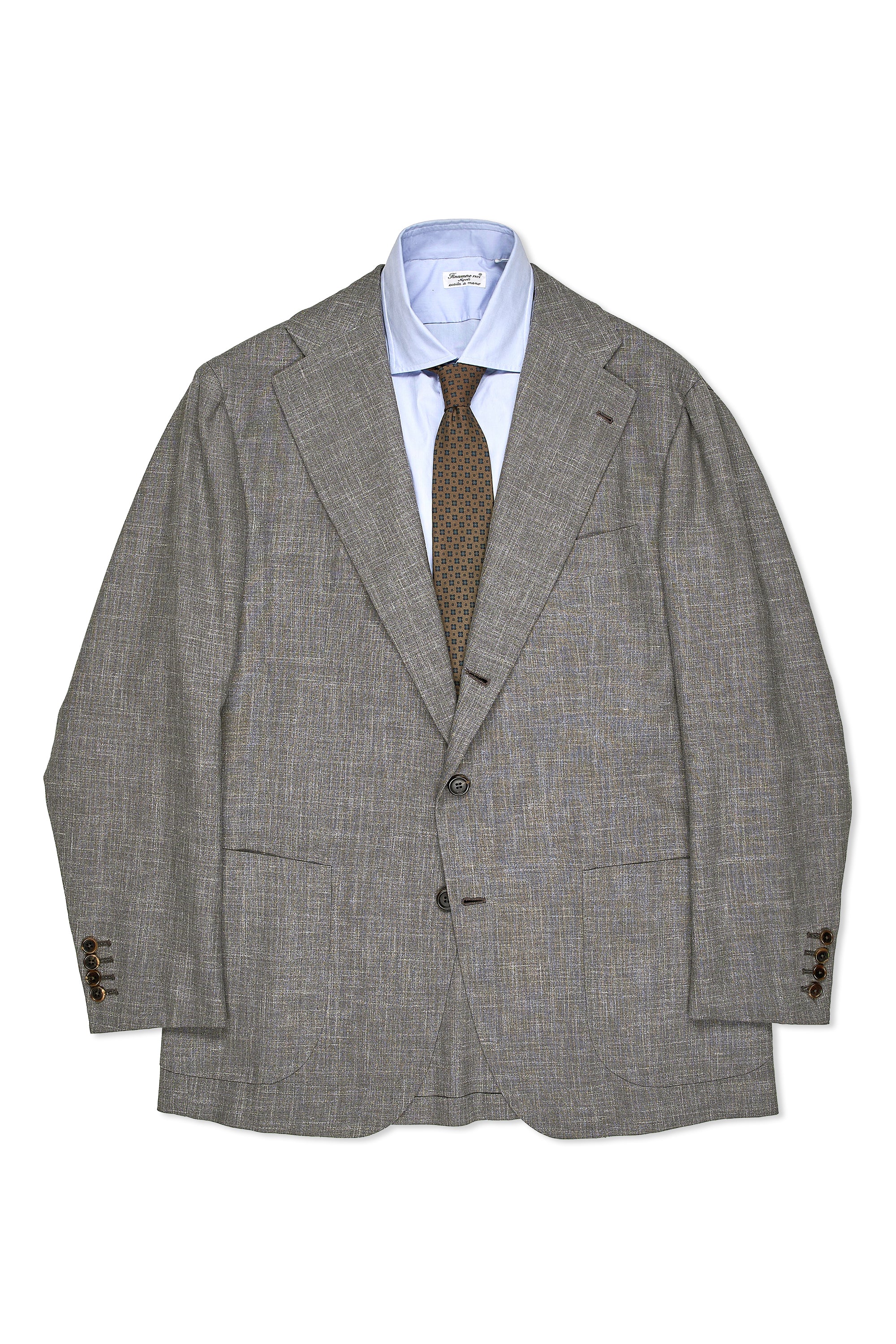 Orazio Luciano Mid Grey Wool/Silk/Linen Loro Piana Sport Coat