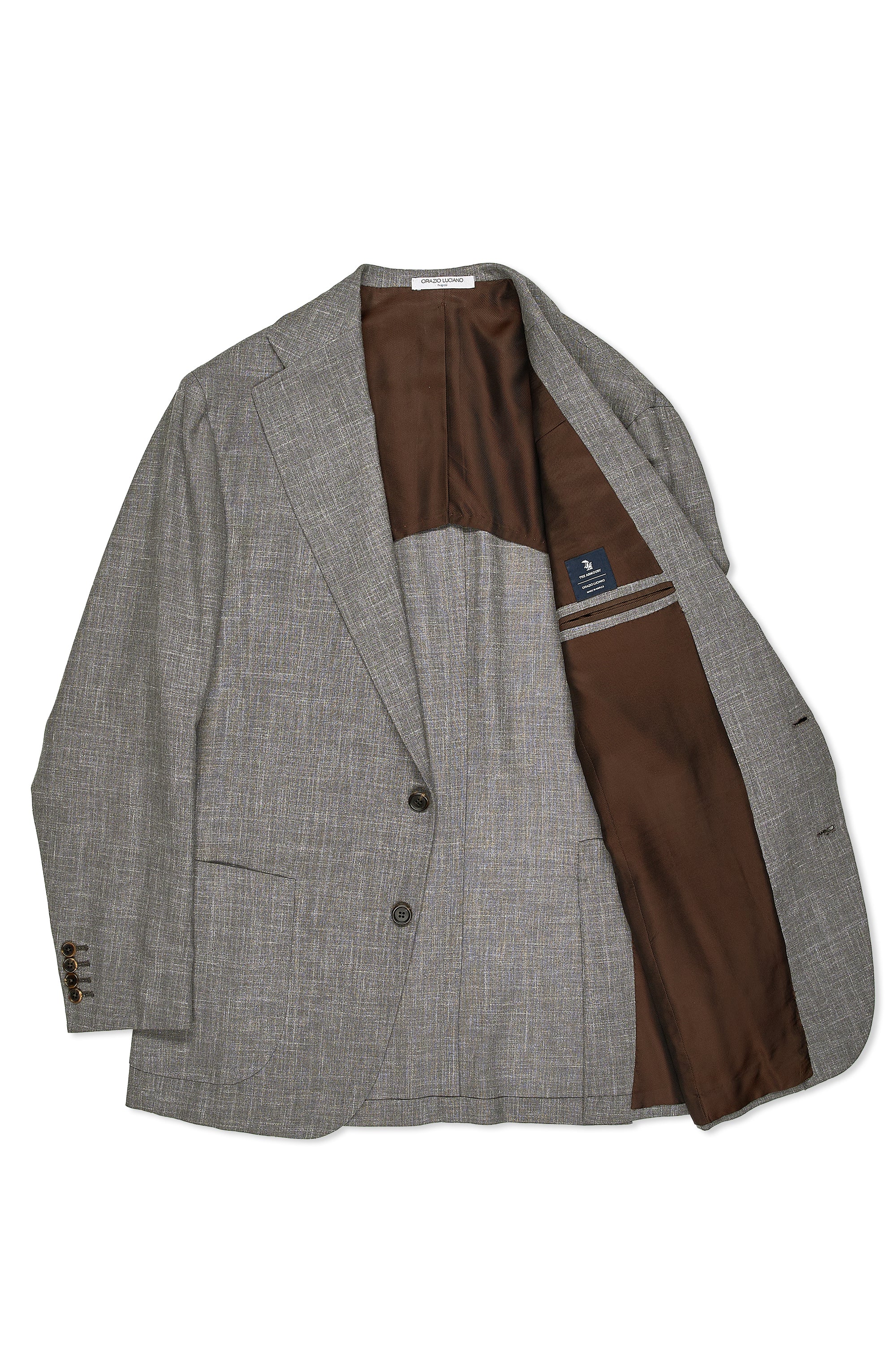 Orazio Luciano Mid Grey Wool/Silk/Linen Loro Piana Sport Coat
