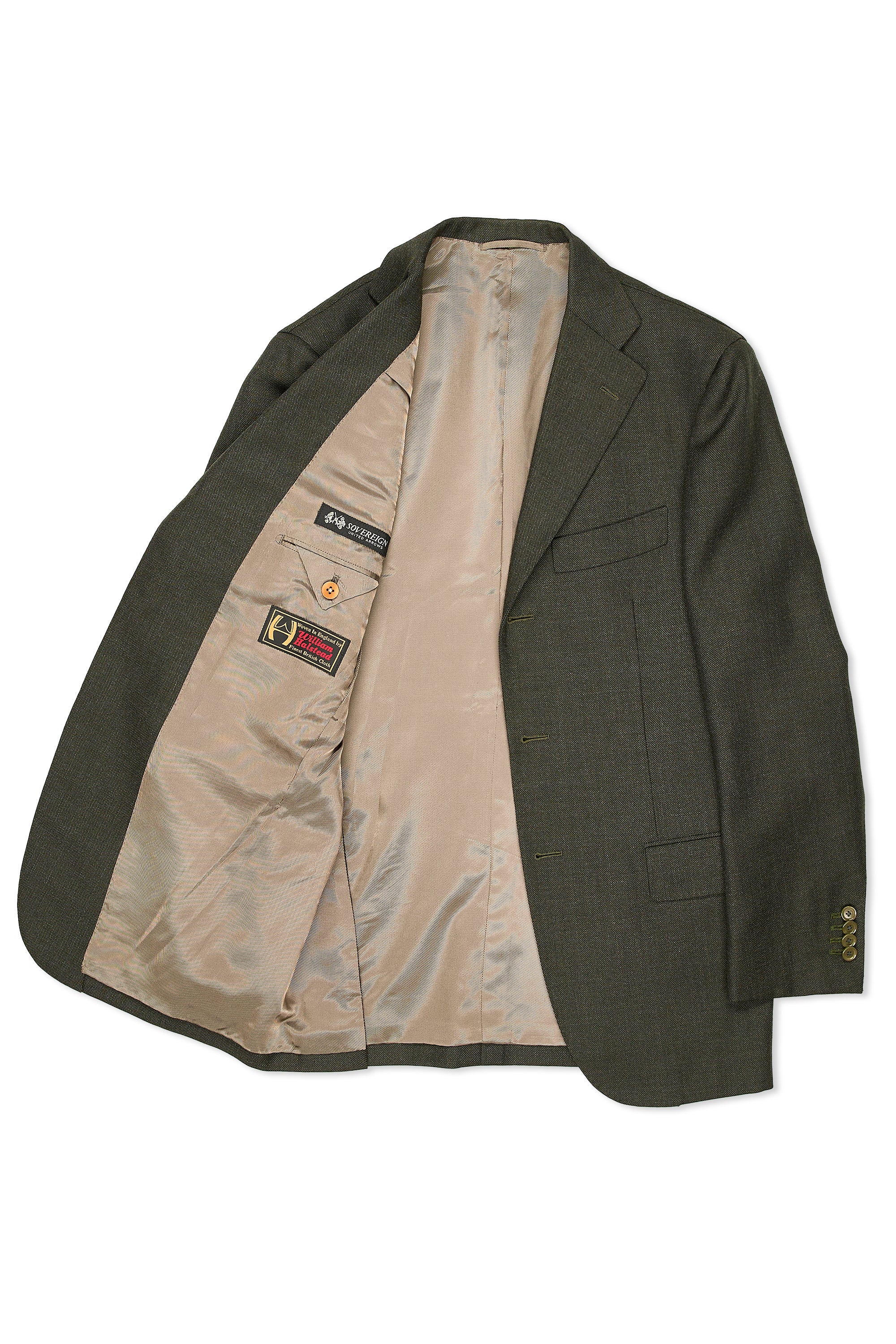 United Arrows Sovereign Dark Green Wool Suit