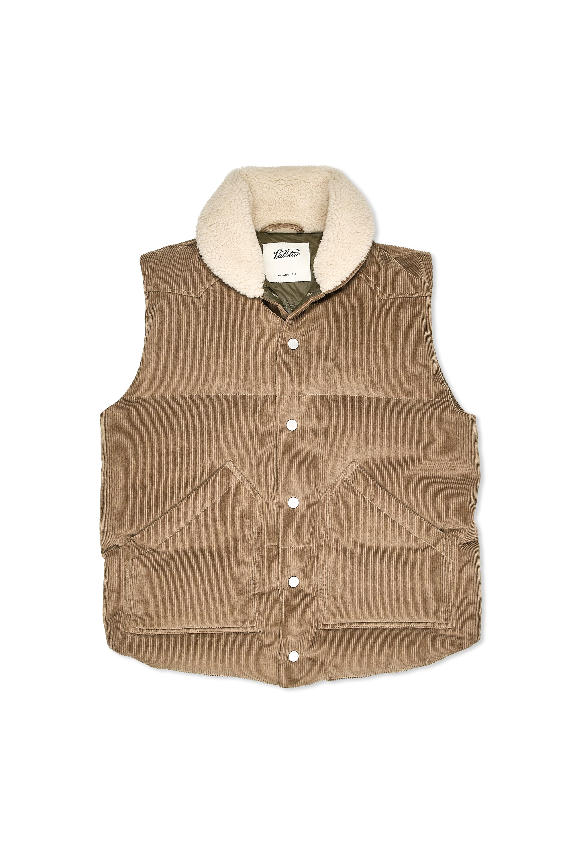 Valstar Light Brown Corduroy Down Vest