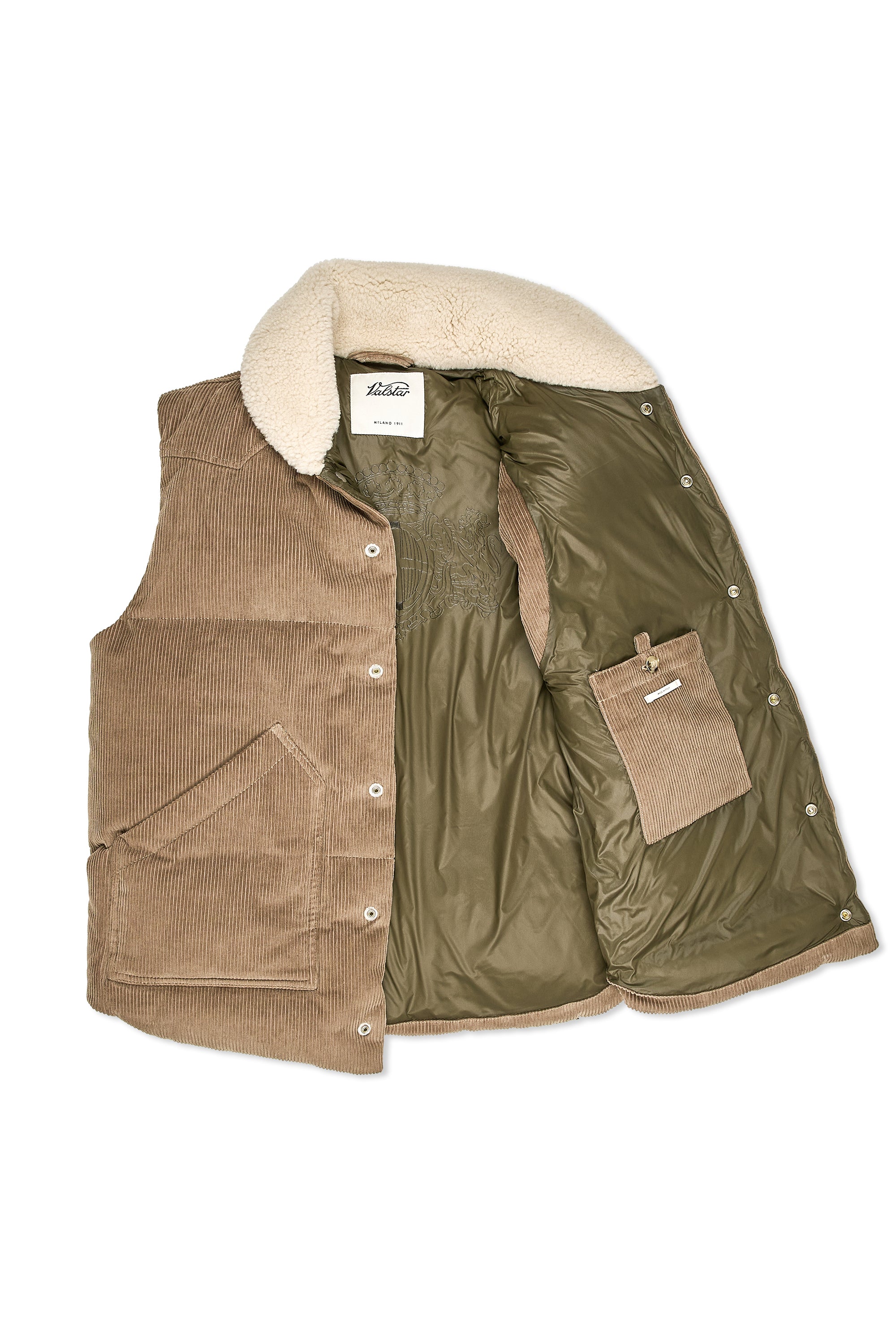 Valstar Light Brown Corduroy Down Vest